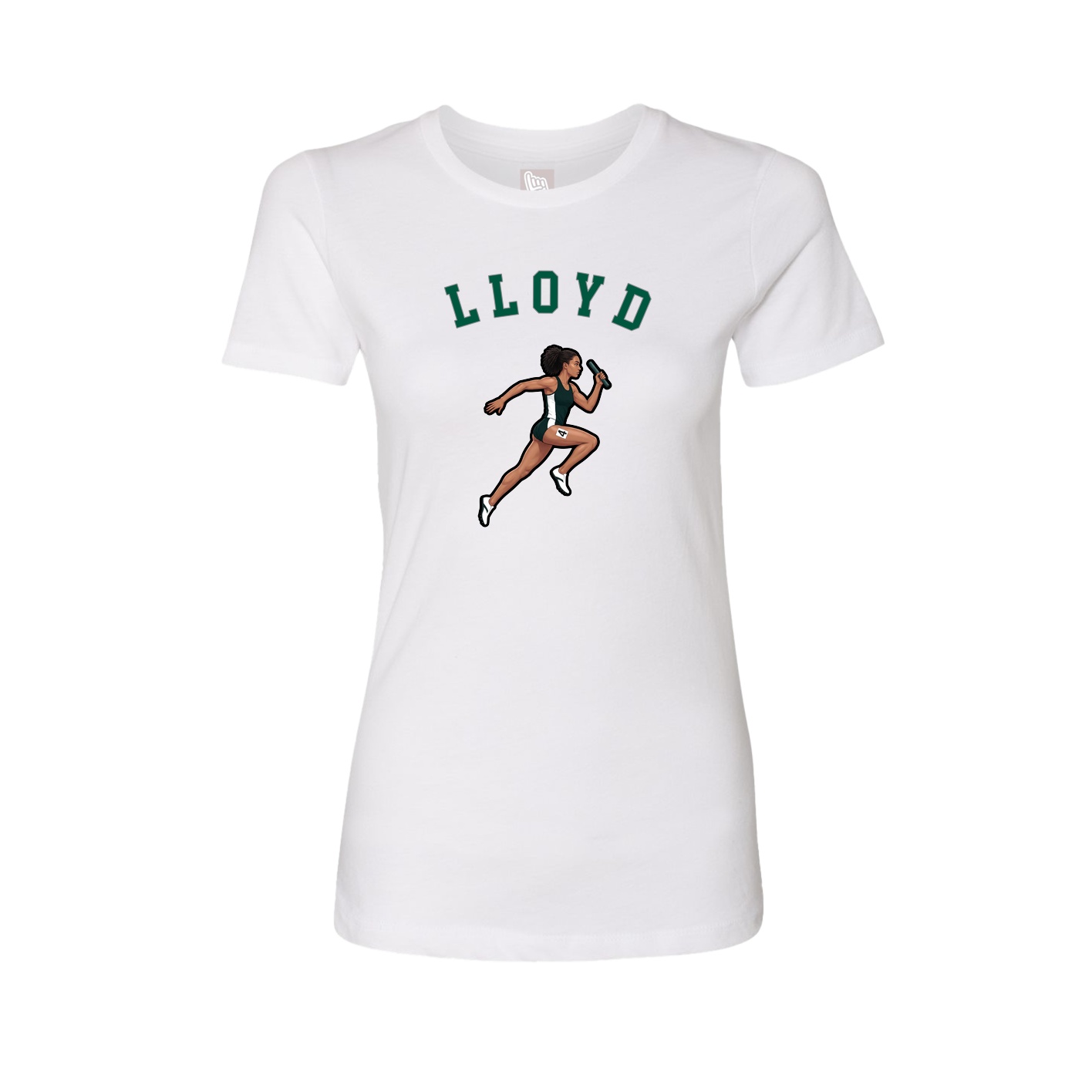 Fitted Women's Tee — Shirsey Arch in White