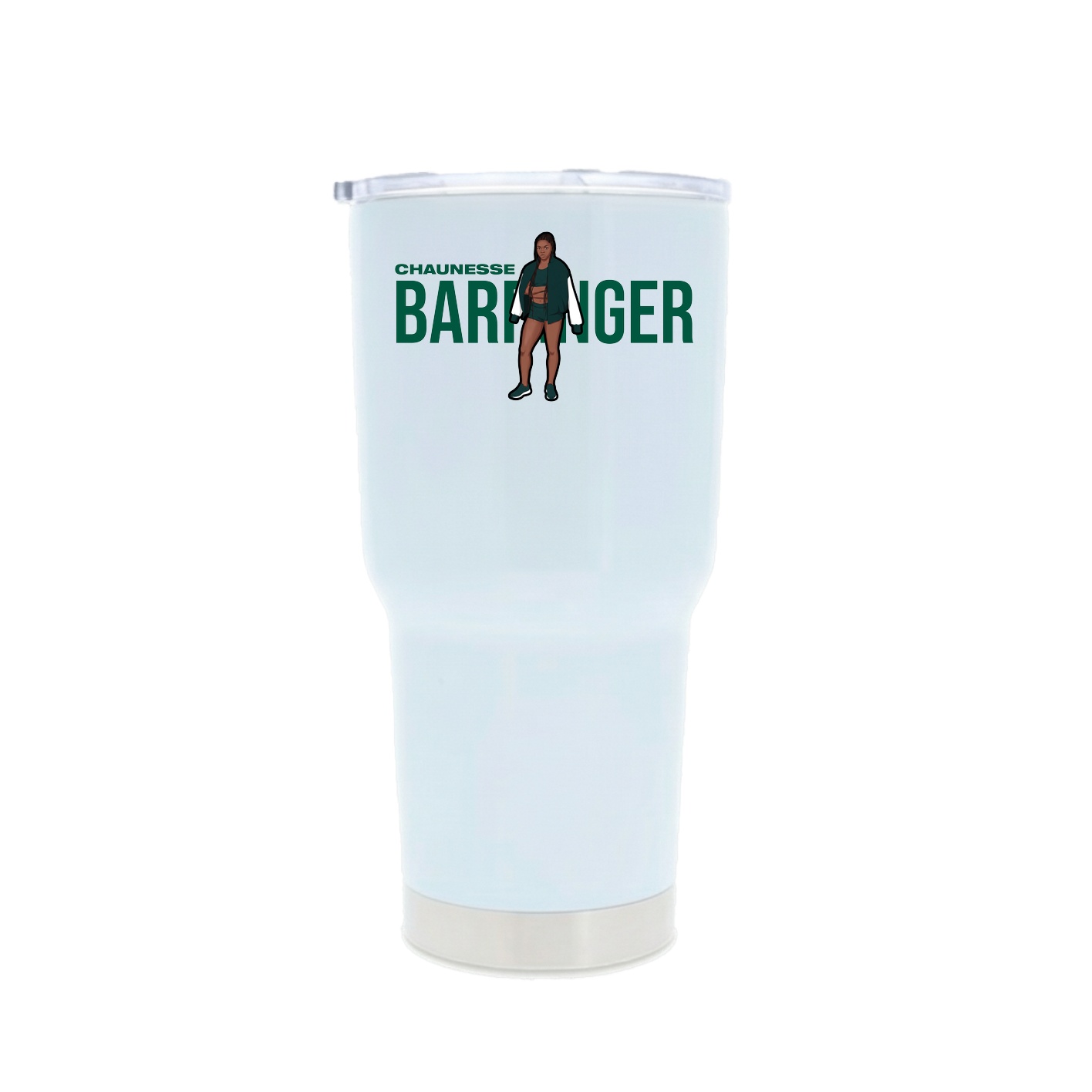 30oz Stainless Steel Tumbler — Player Name in White