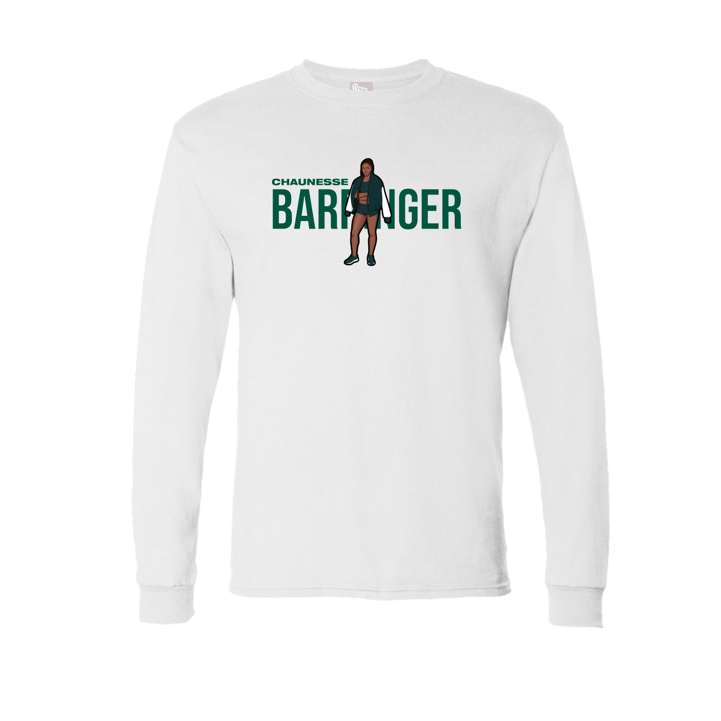 Long Sleeve Tee — Player Name in White