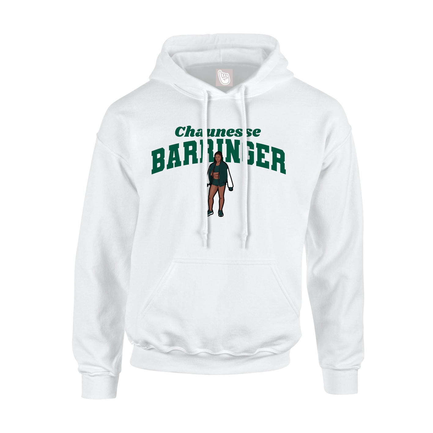 Youth Hoodie — Signature Arch in White