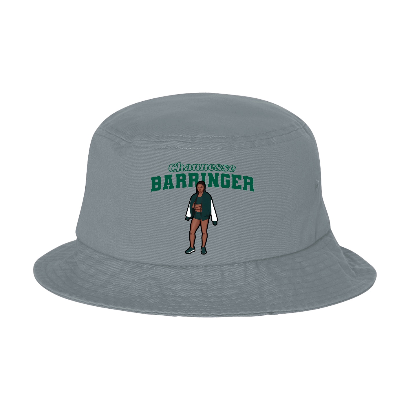 Bucket Cap — Name Arch in Grey