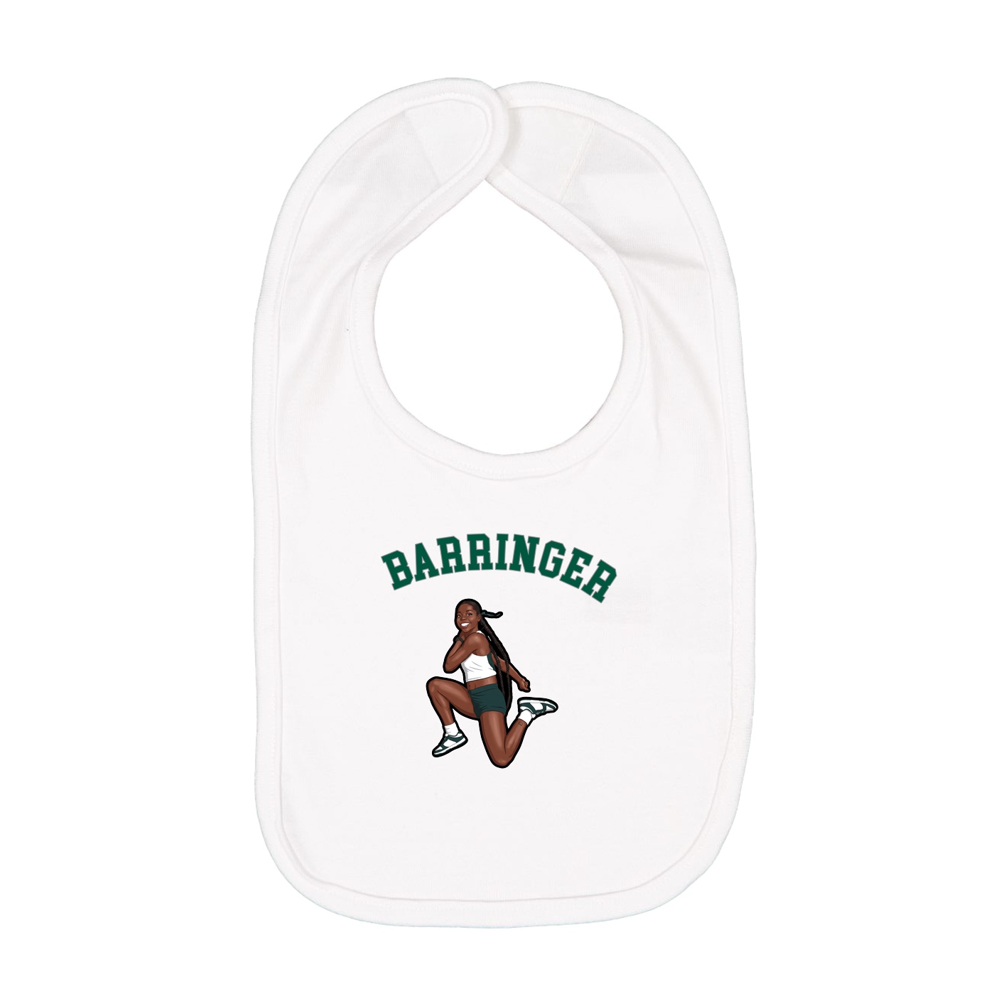 Infant Bib — Shirsey Arch in White