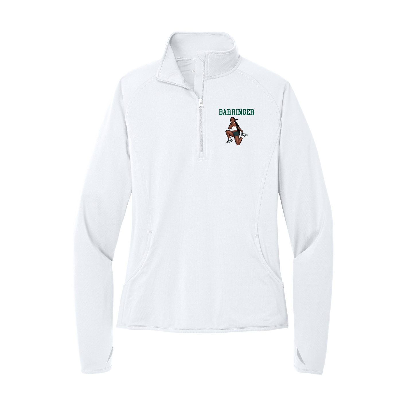 Women's Q-Zip Pullover — Shirsey in White