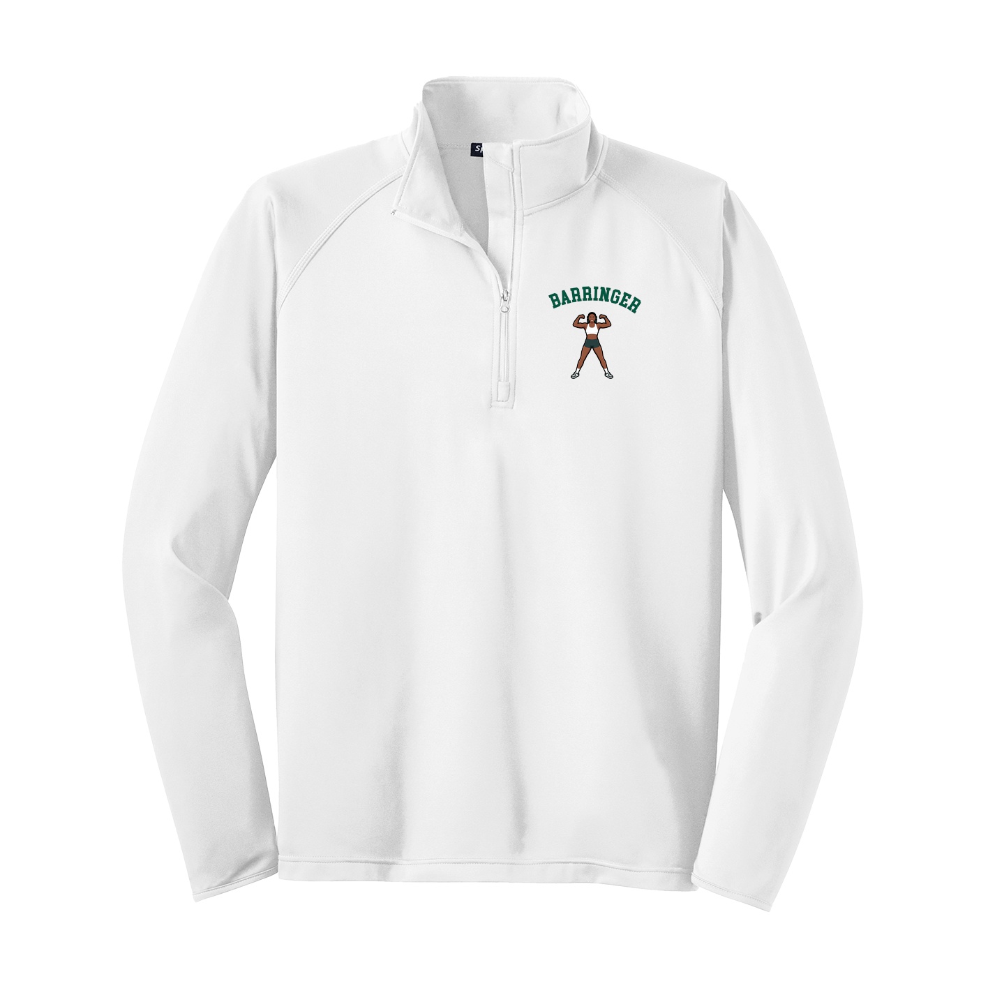 Q-Zip Pullover — Shirsey Arch in White