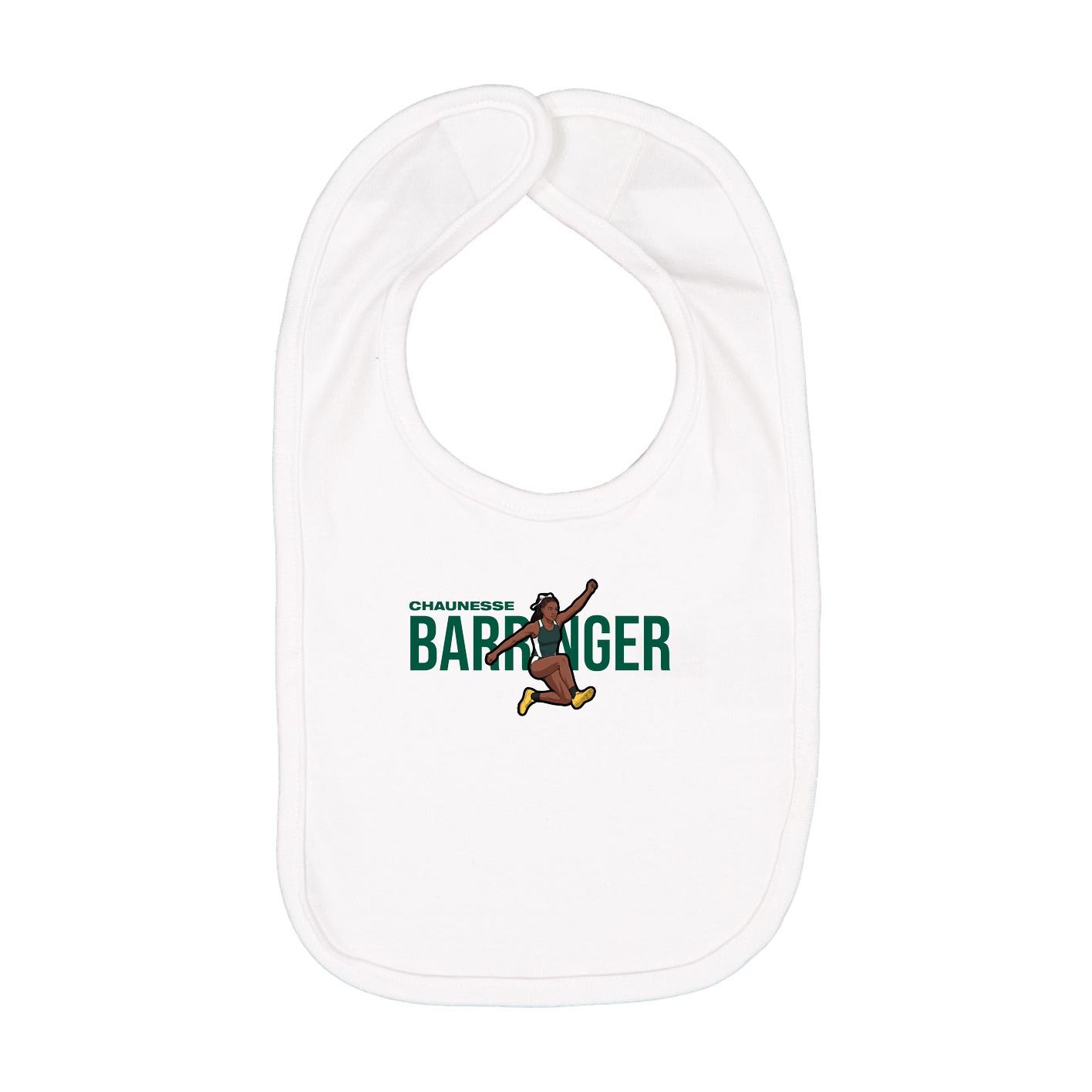 Infant Bib — Player Name in White