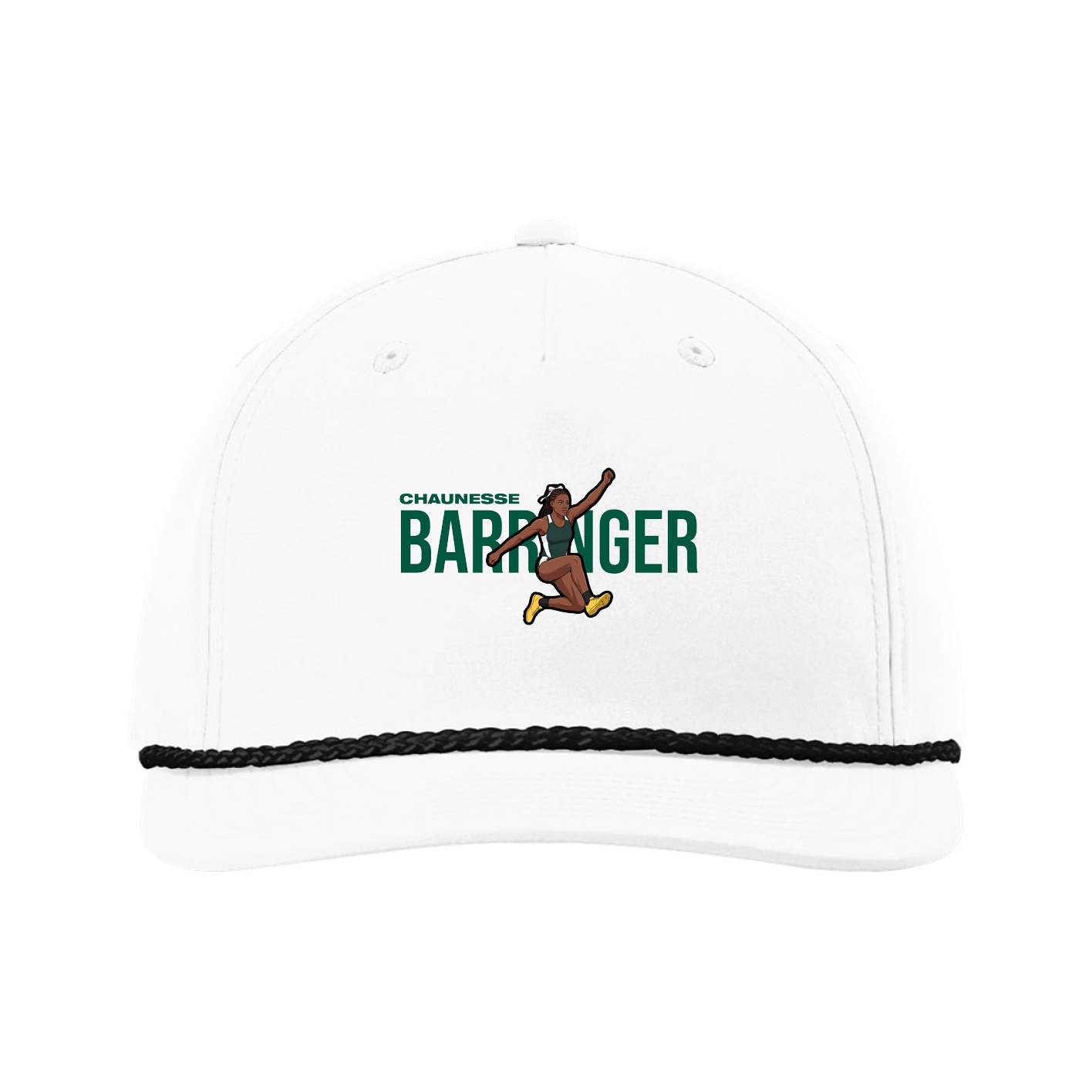 Five-Panel Classic Rope Cap — Player Name in White