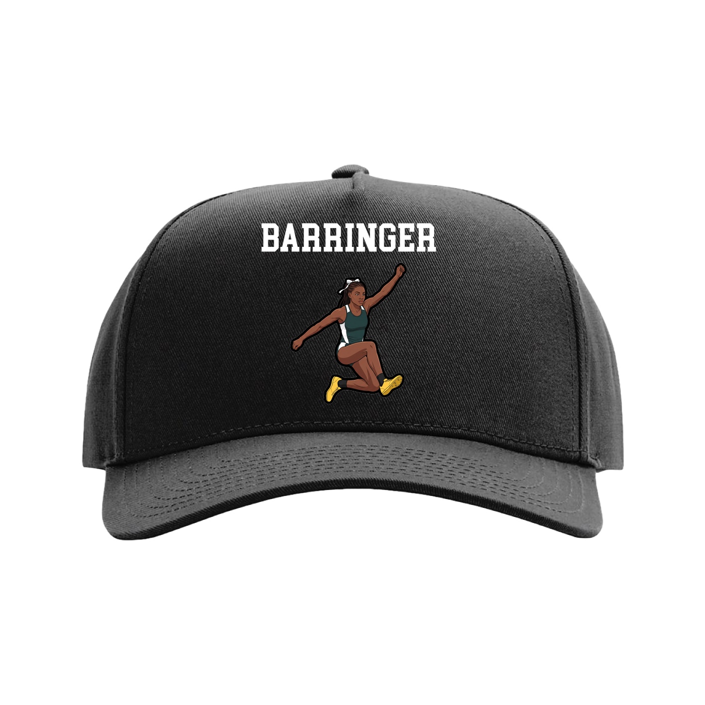 Full Fabric Five-Panel Champ Cap — Shirsey in Black