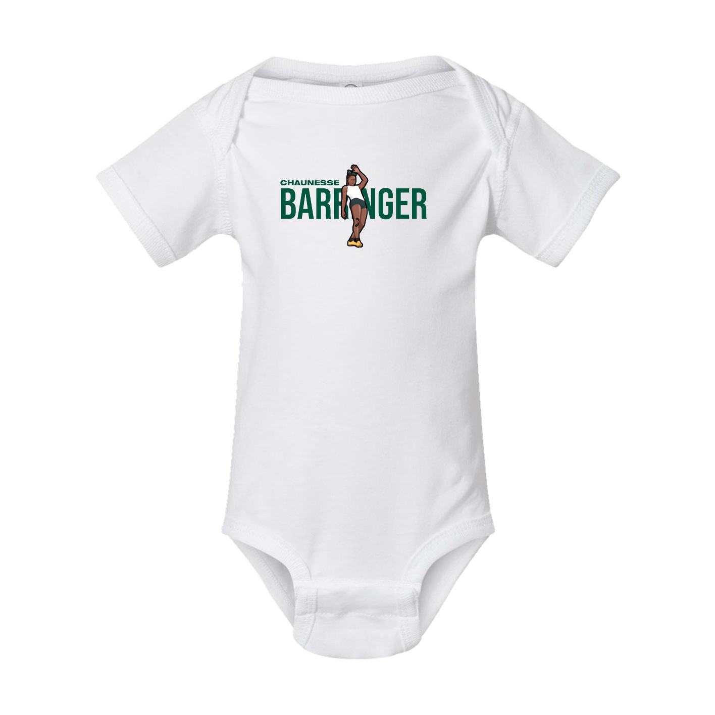 Baby Onesie — Player Name in White