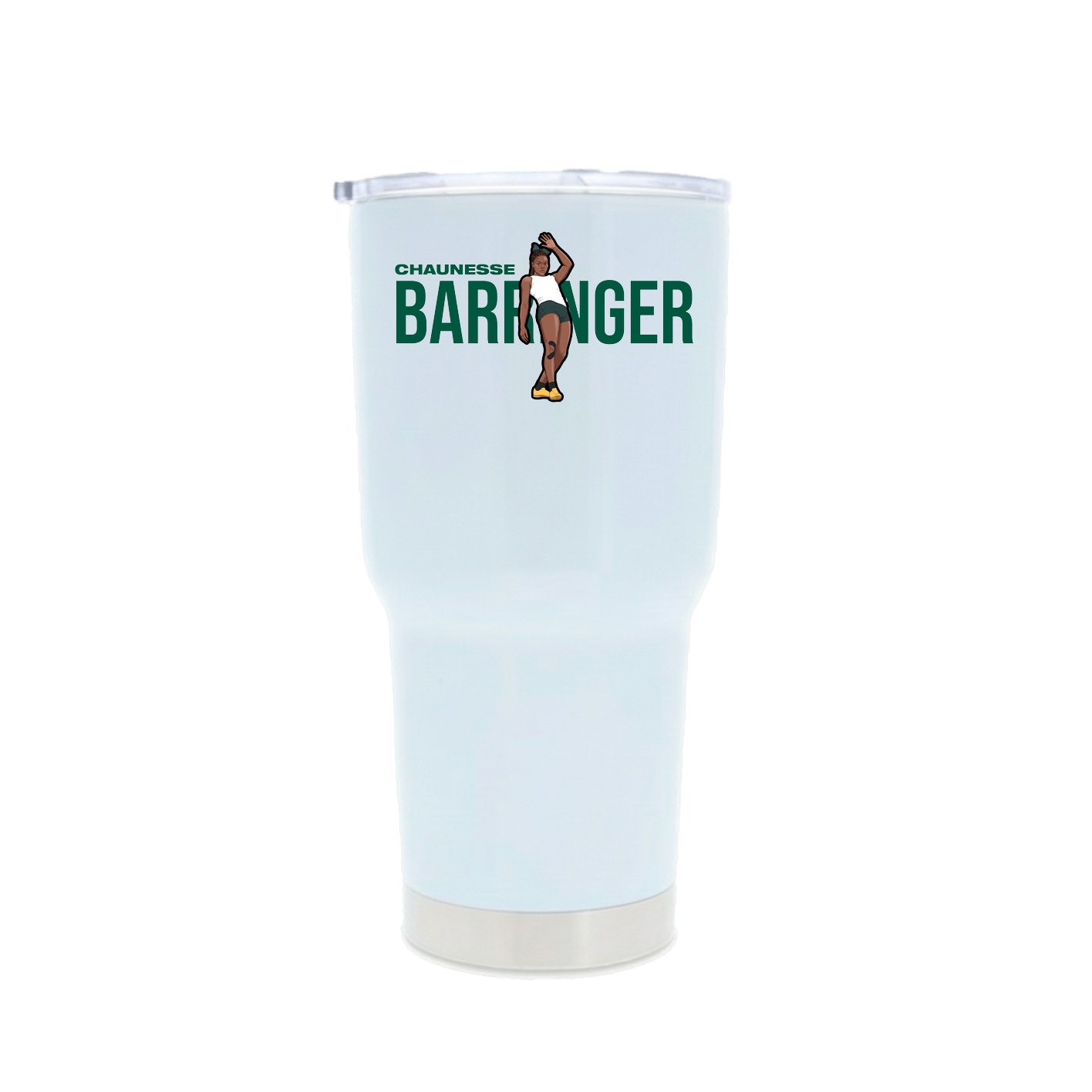 30oz Stainless Steel Tumbler — Player Name in White