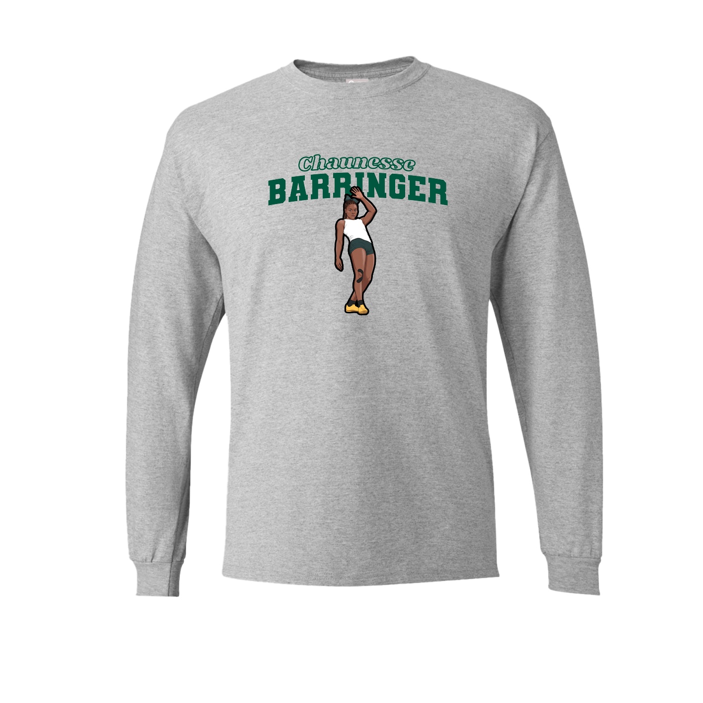 Long Sleeve Tee — Name Arch in Grey