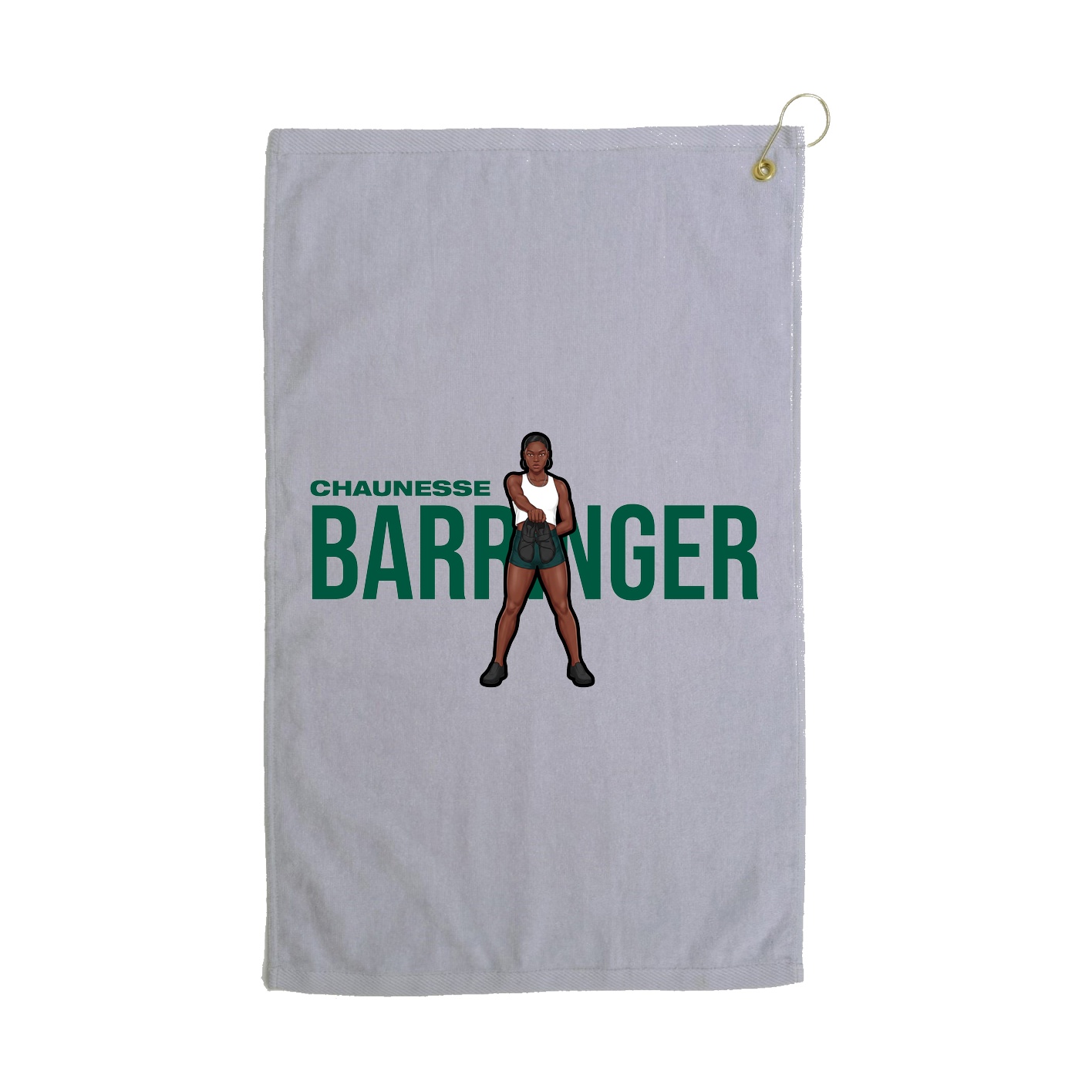 Golf Towel — Player Name in Grey