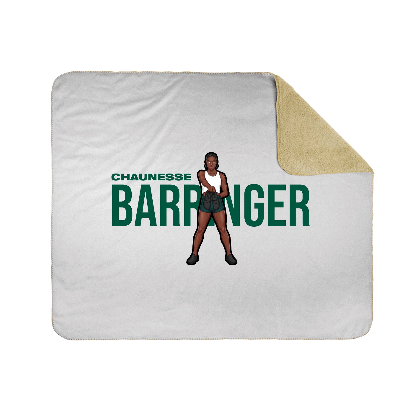 Throw Blanket — Player Name in White