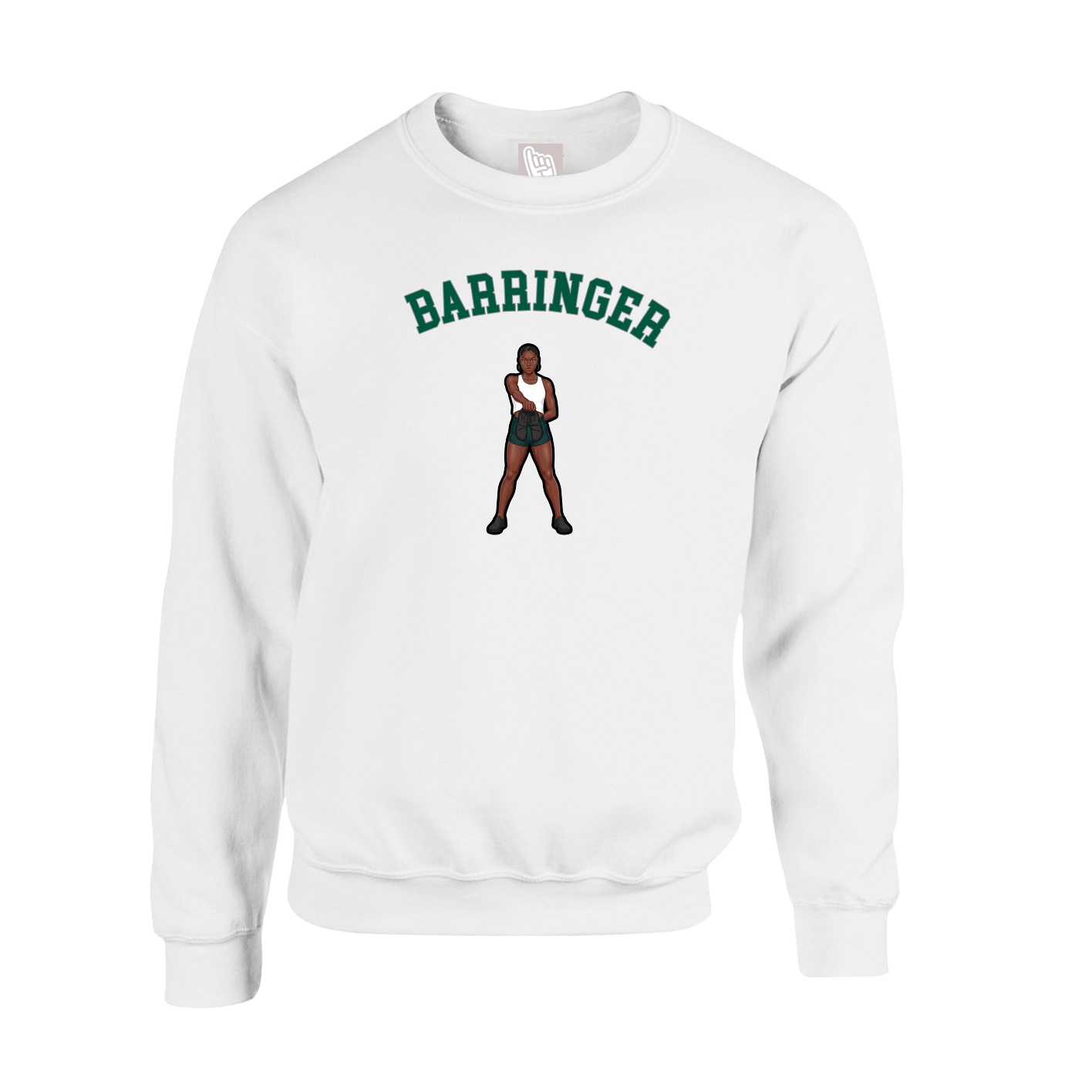 Fleece Crew — Shirsey Arch in White