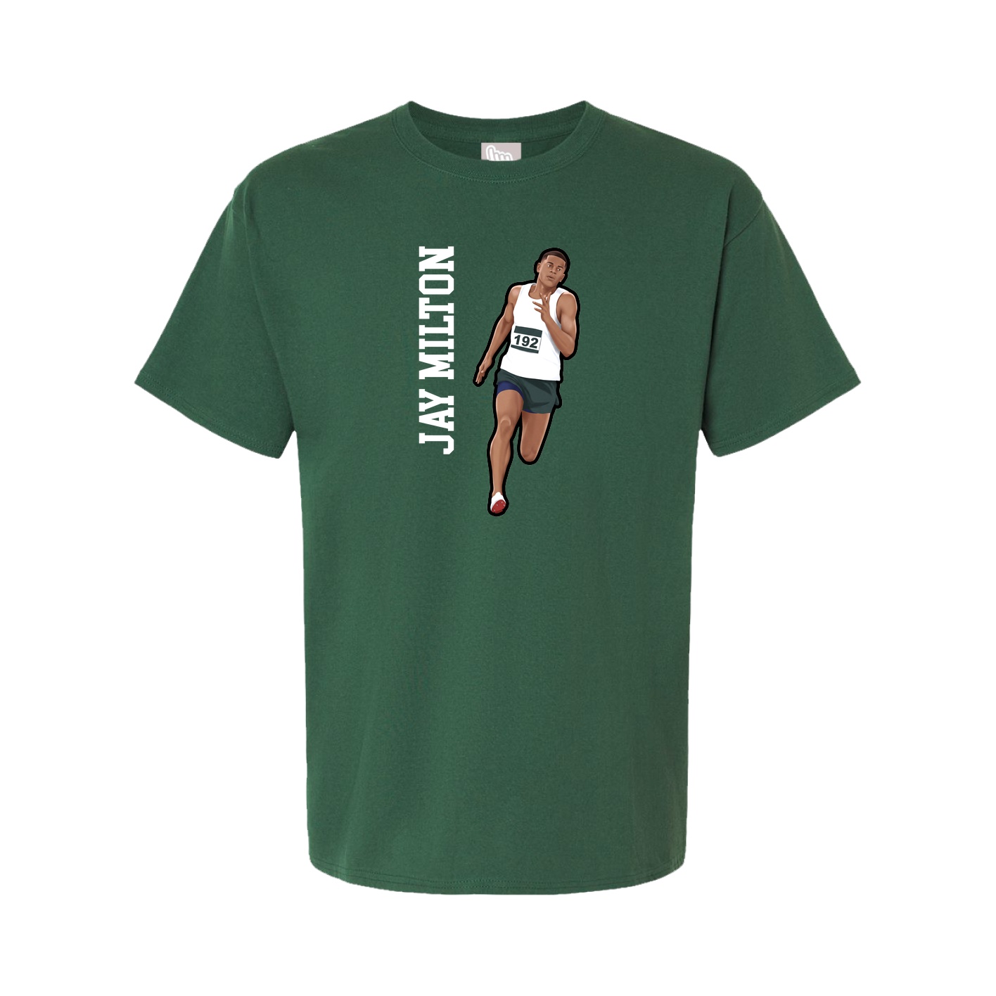 Tee — Name Vertical in Green