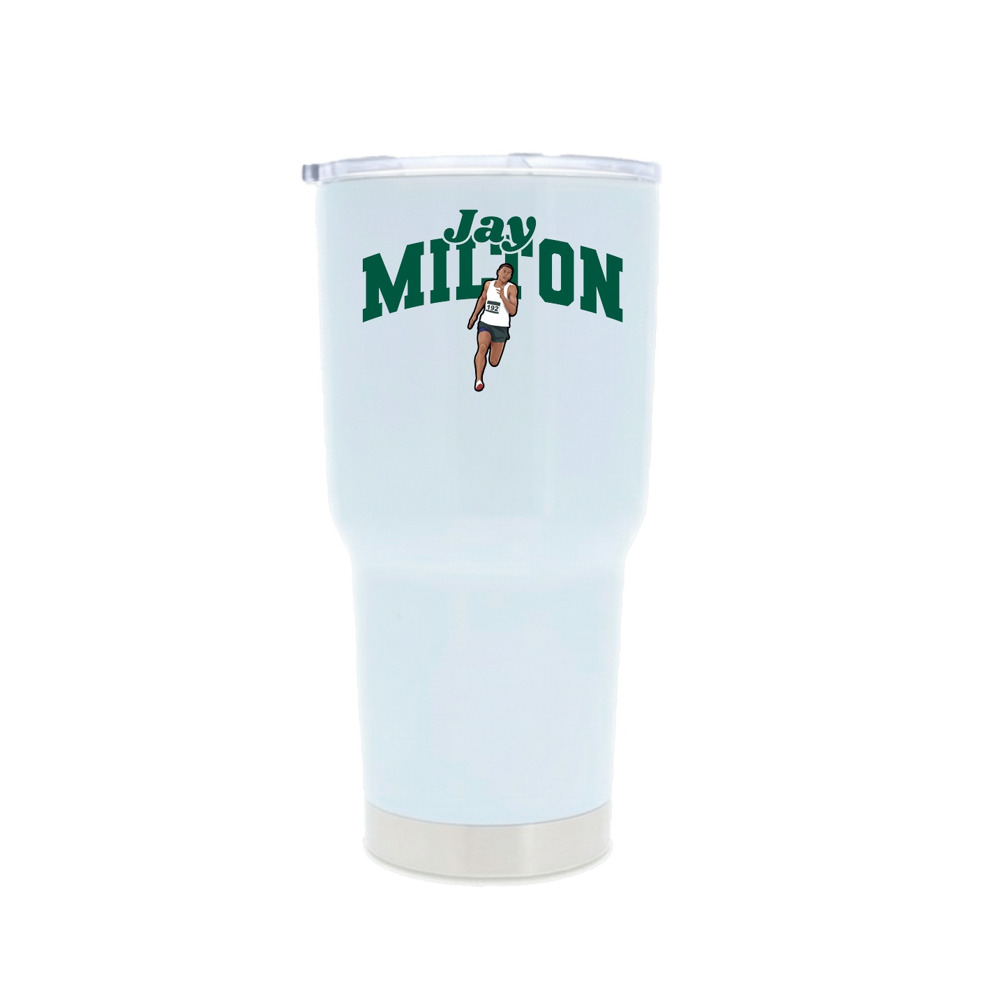 30oz Stainless Steel Tumbler — Signature Arch in White