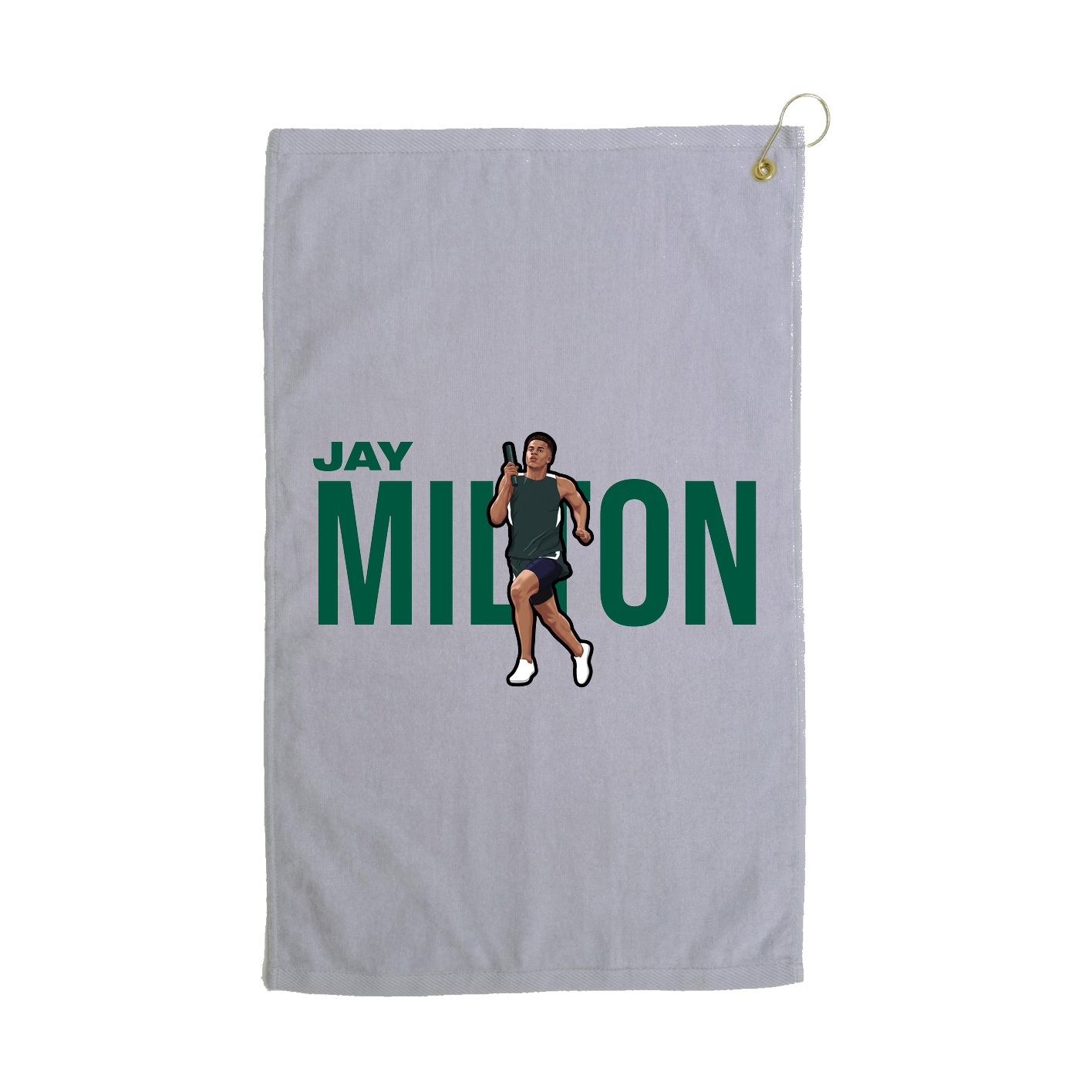Golf Towel — Player Name in Grey