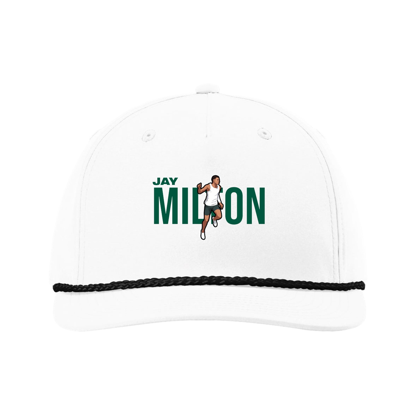 Five-Panel Classic Rope Cap — Player Name in White