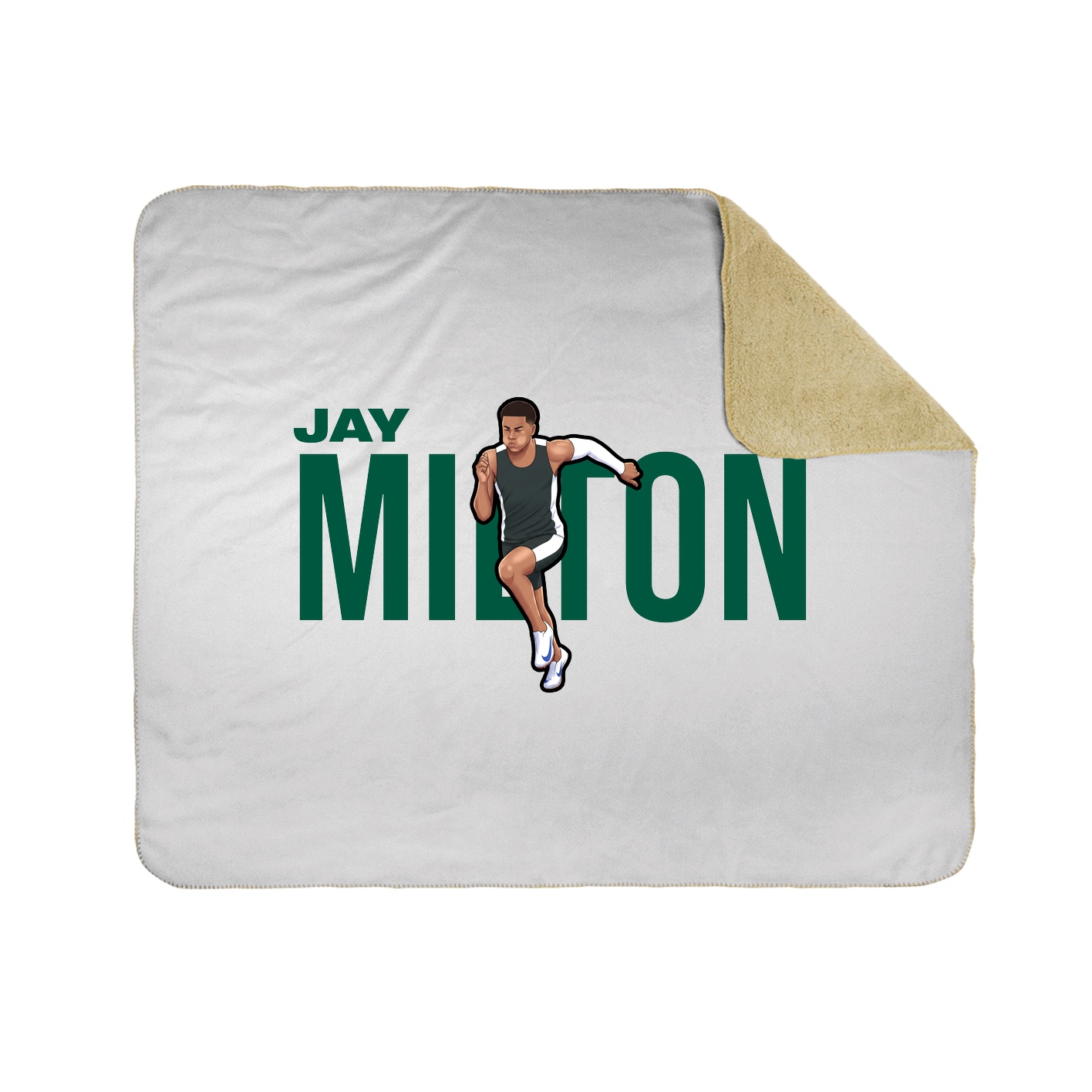 Throw Blanket — Player Name in White