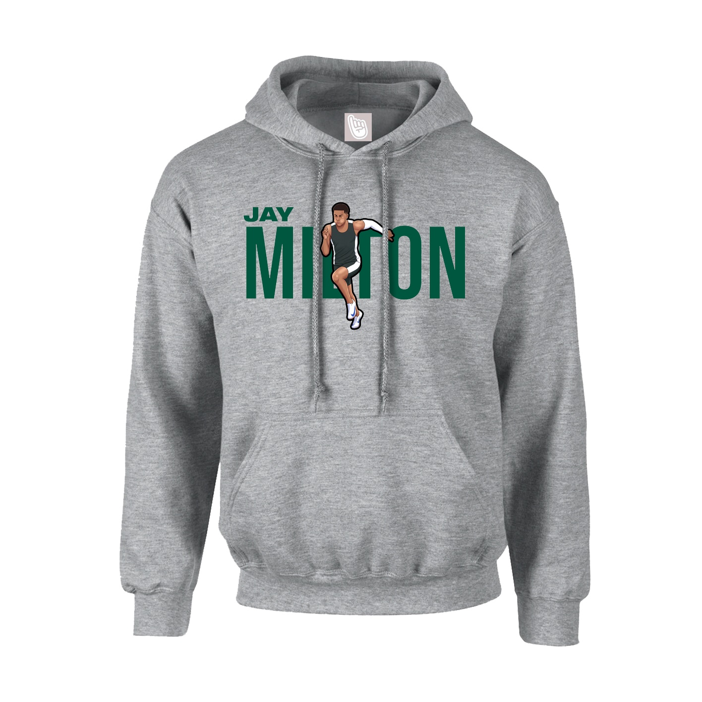 Hoodie — Player Name in Grey