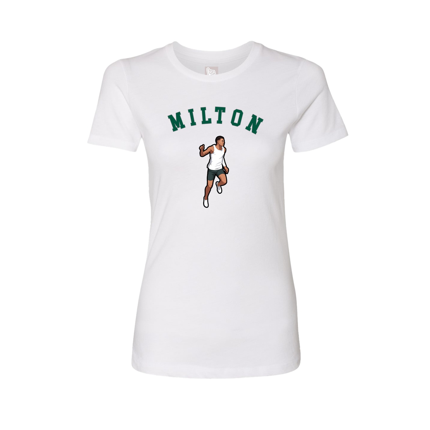 Fitted Women's Tee — Shirsey Arch in White