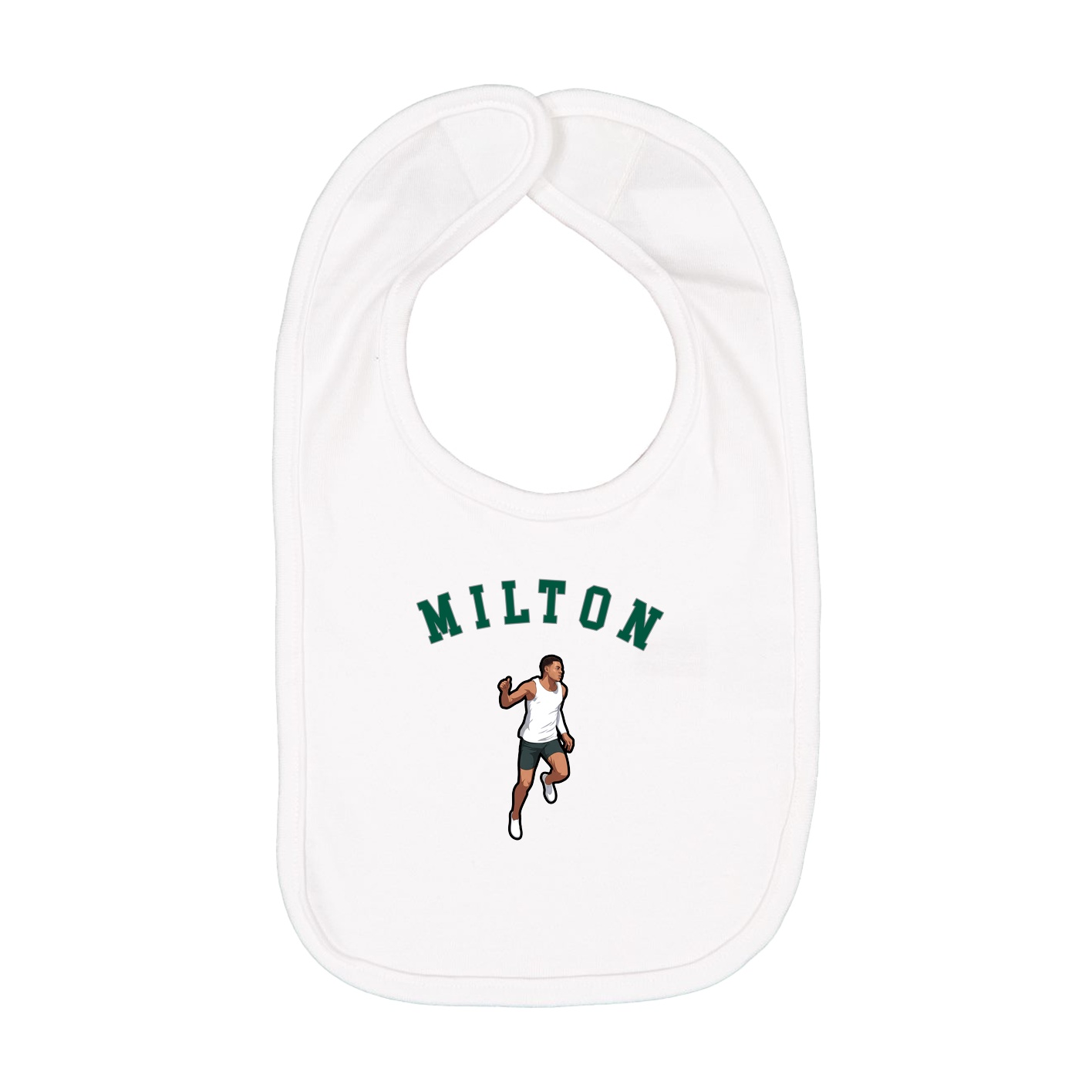 Infant Bib — Shirsey Arch in White