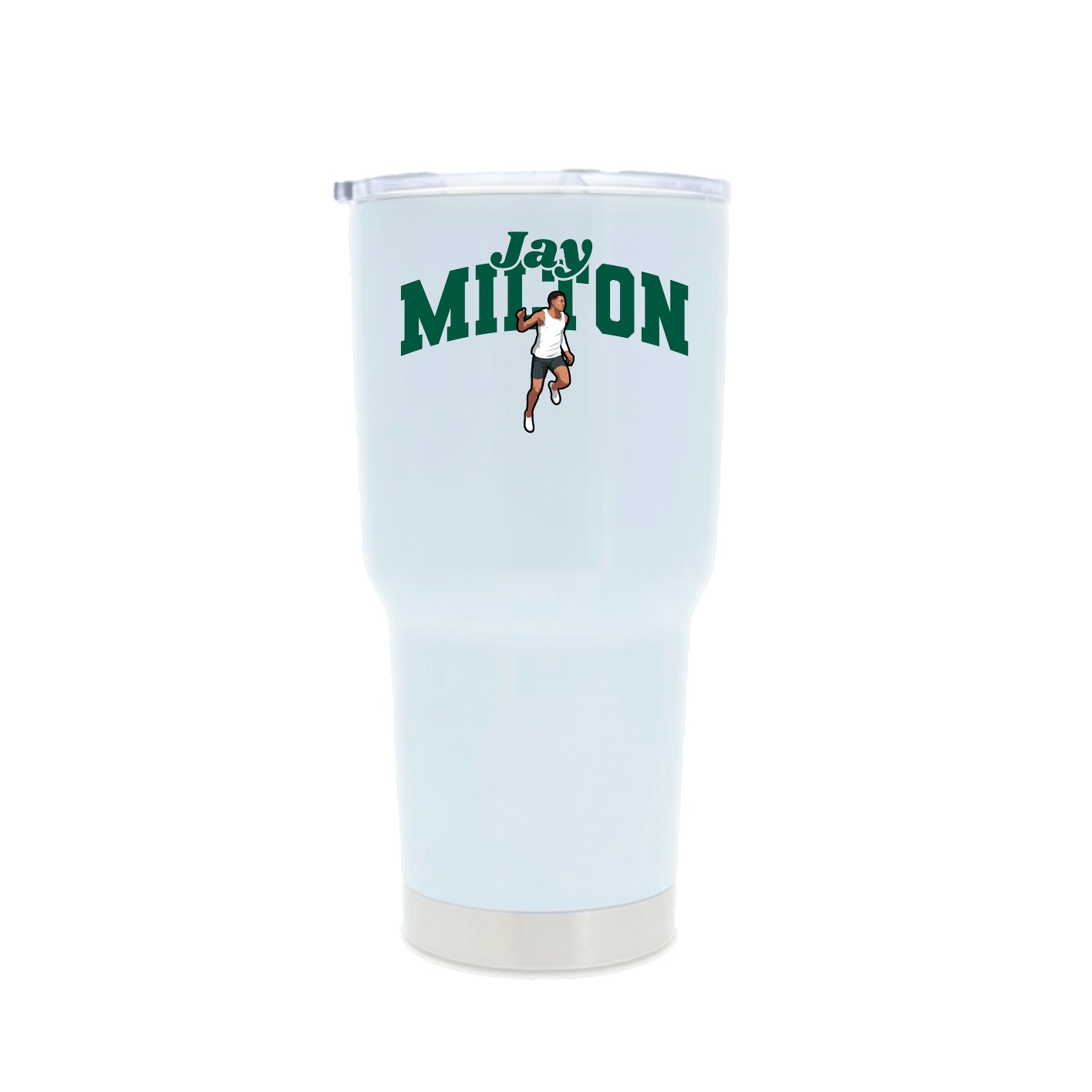 30oz Stainless Steel Tumbler — Signature Arch in White
