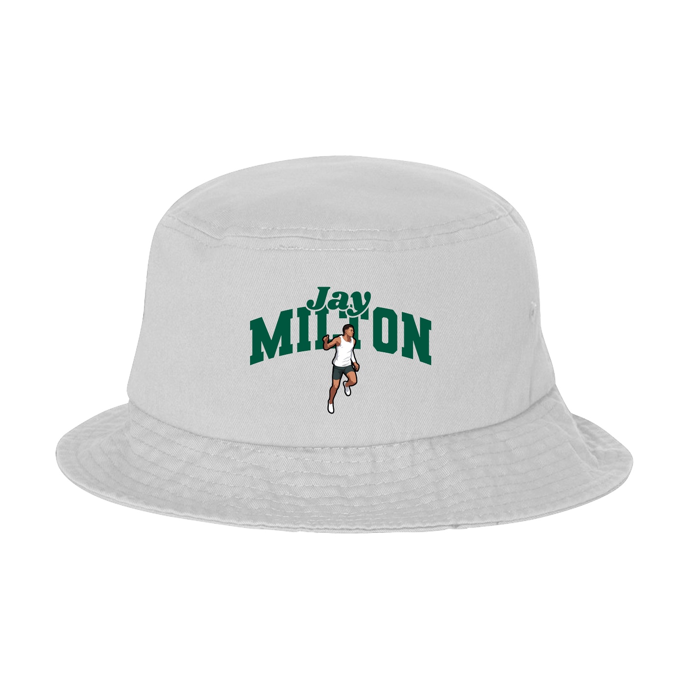 Bucket Cap — Signature Arch in White