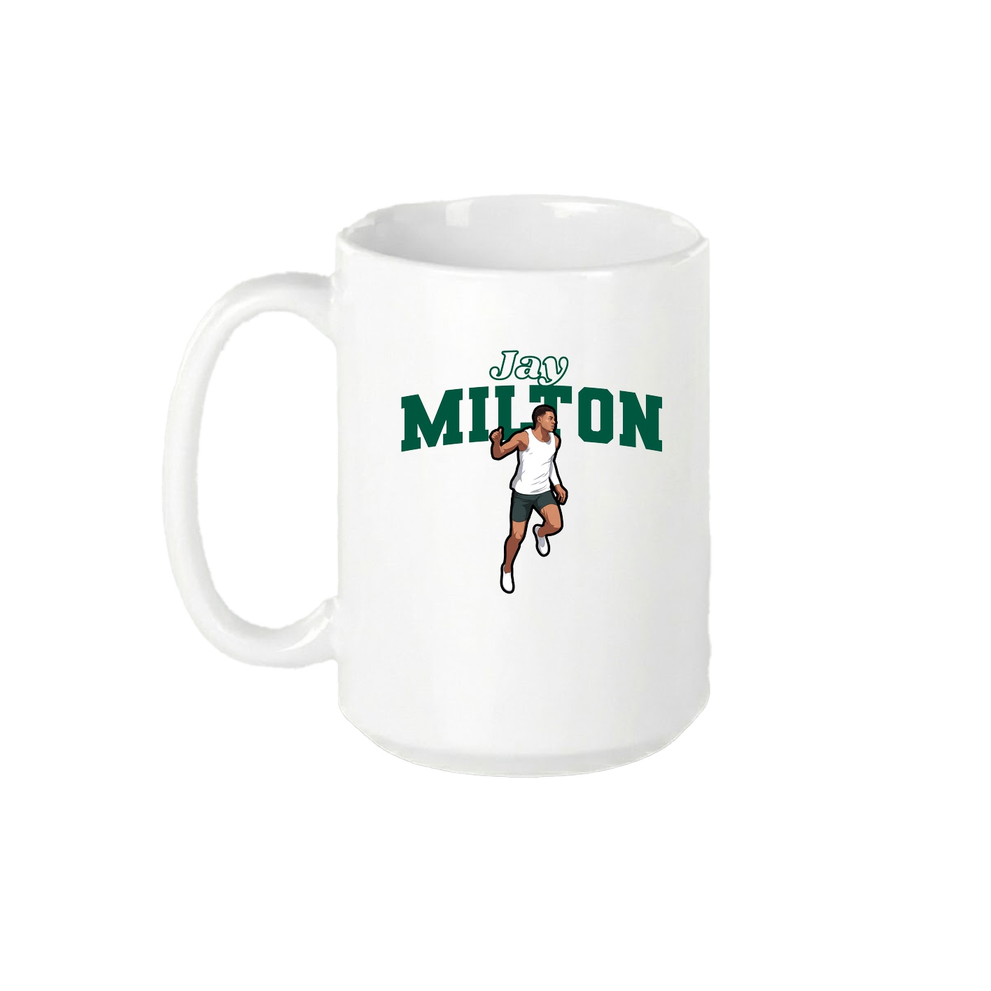 15oz Coffee Mug — Name Arch in White