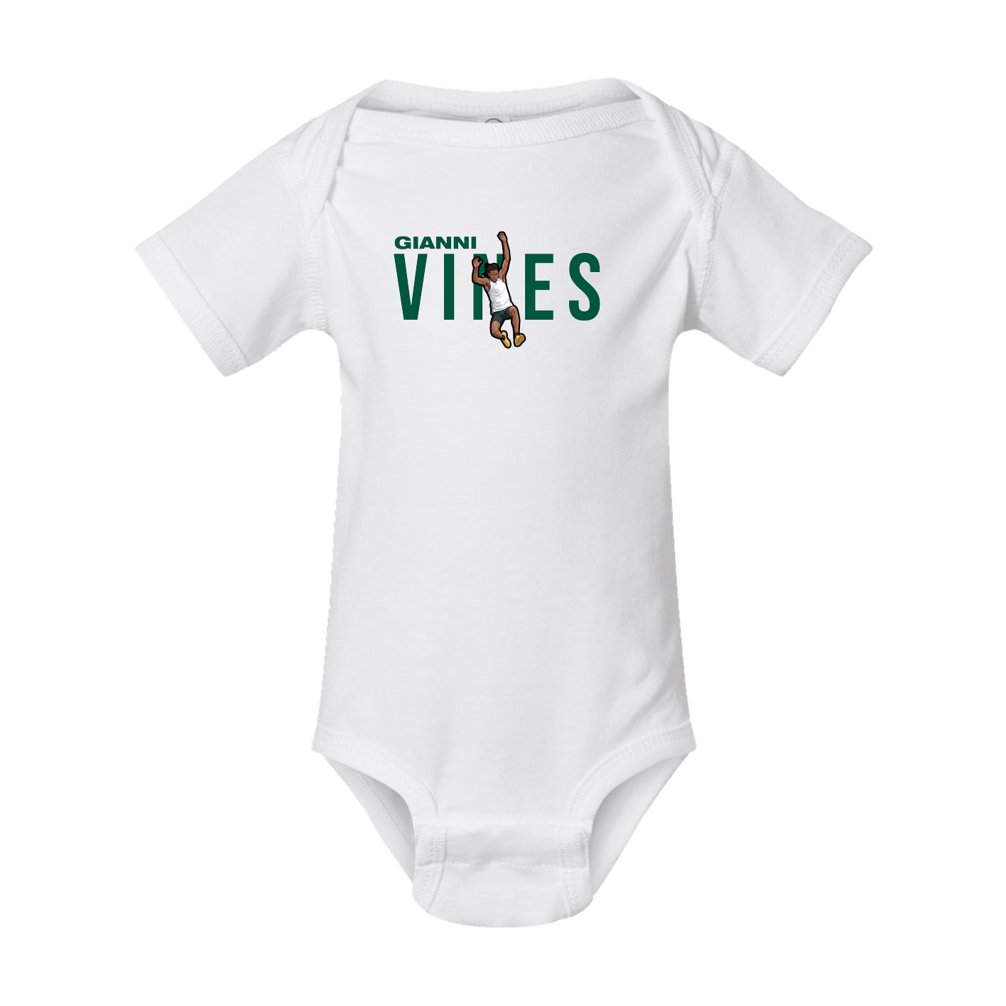 Baby Onesie — Player Name in White