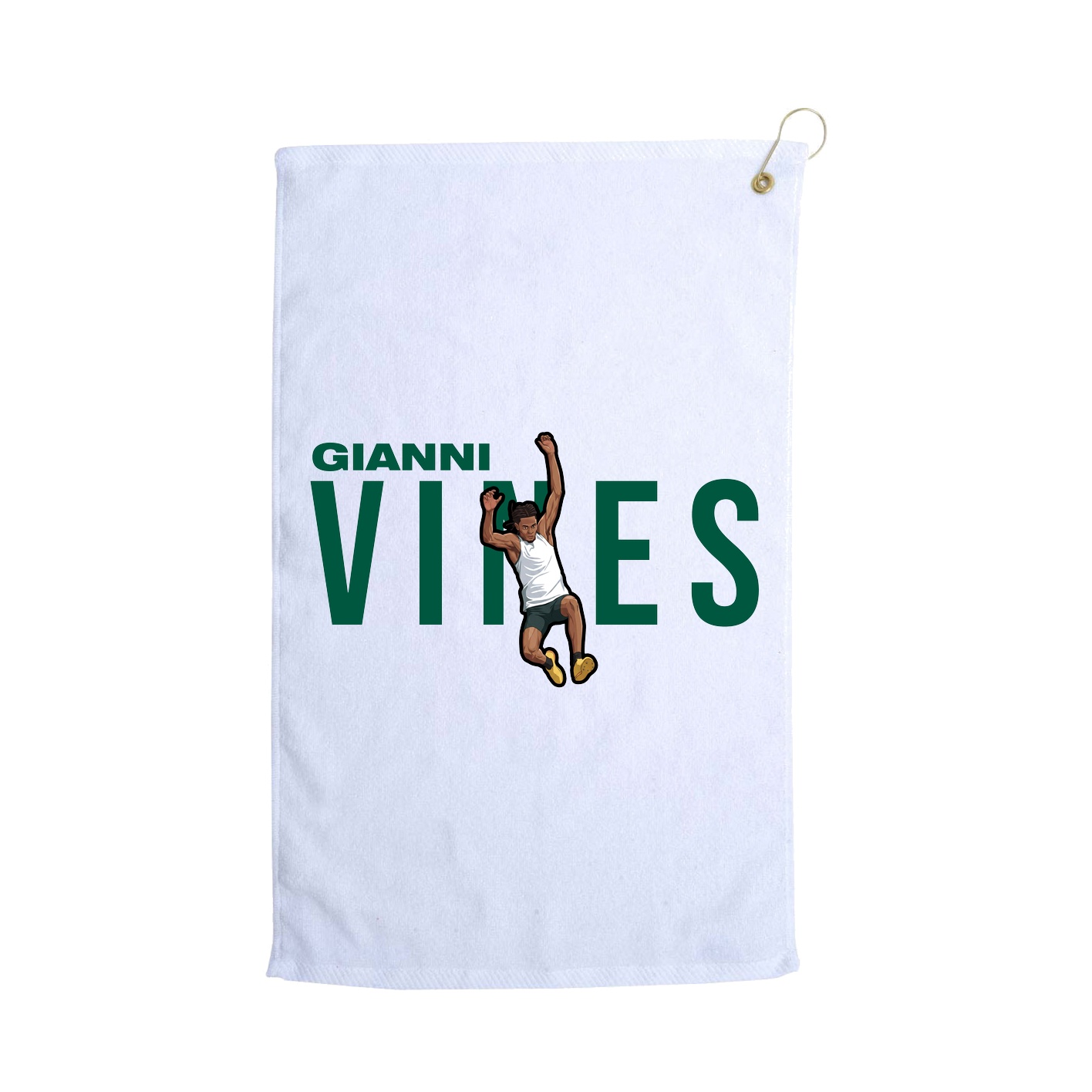 Golf Towel — Player Name in White