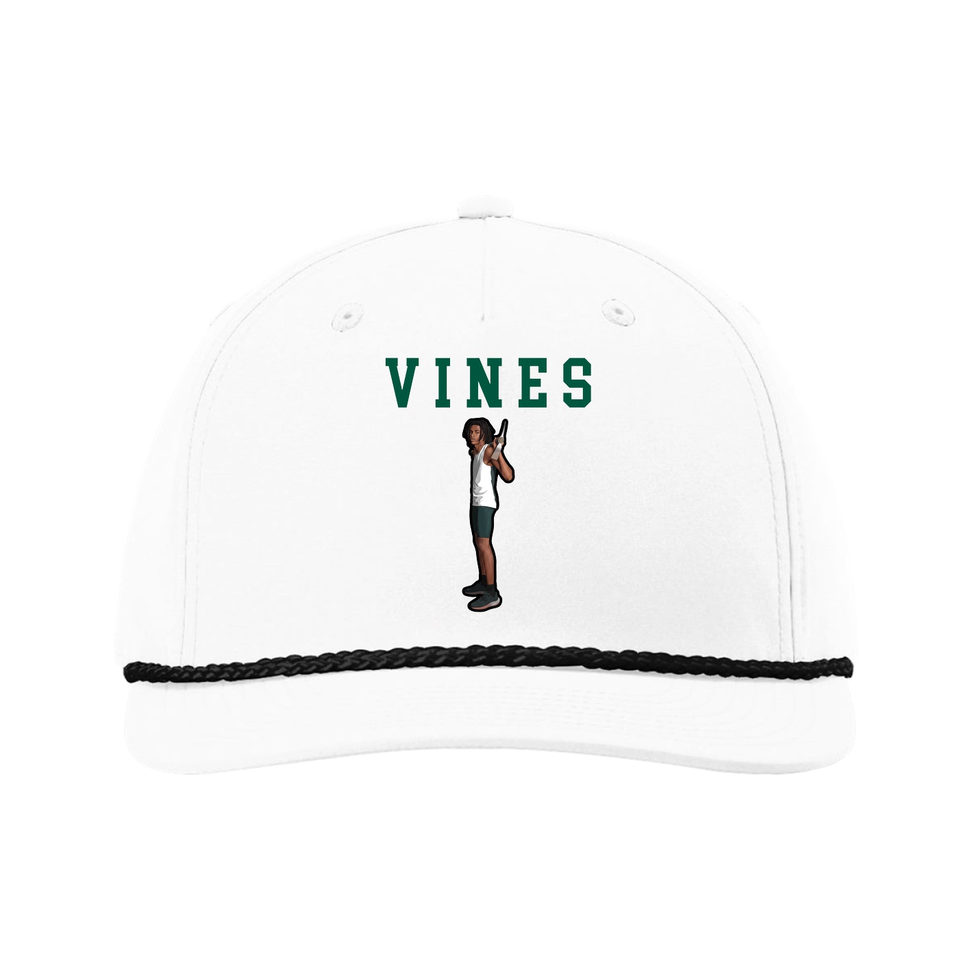 Five-Panel Classic Rope Cap — Shirsey in White