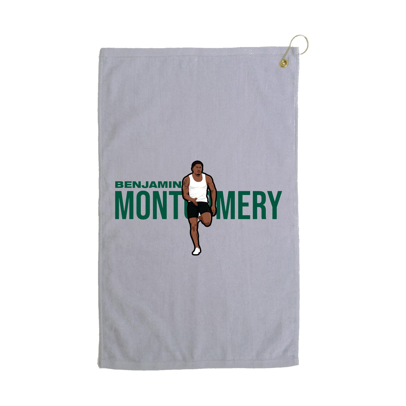 Golf Towel — Player Name in Grey