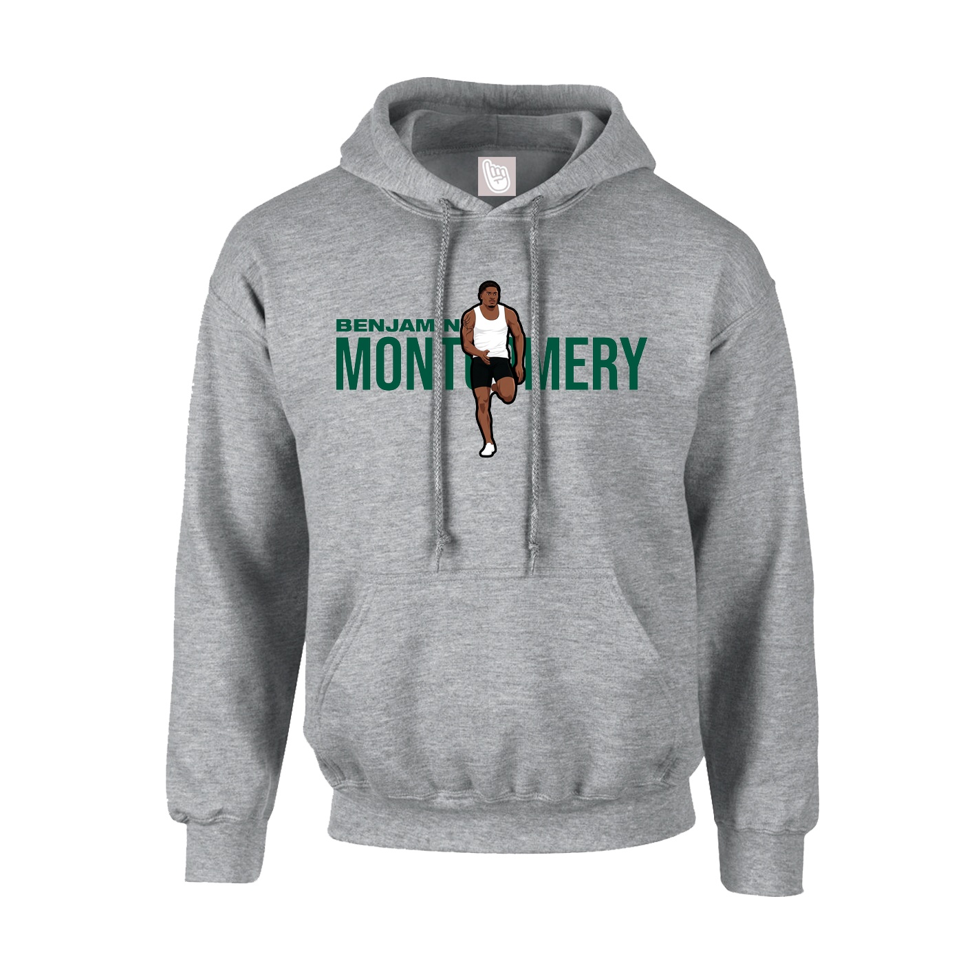 Youth Hoodie — Player Name in Grey