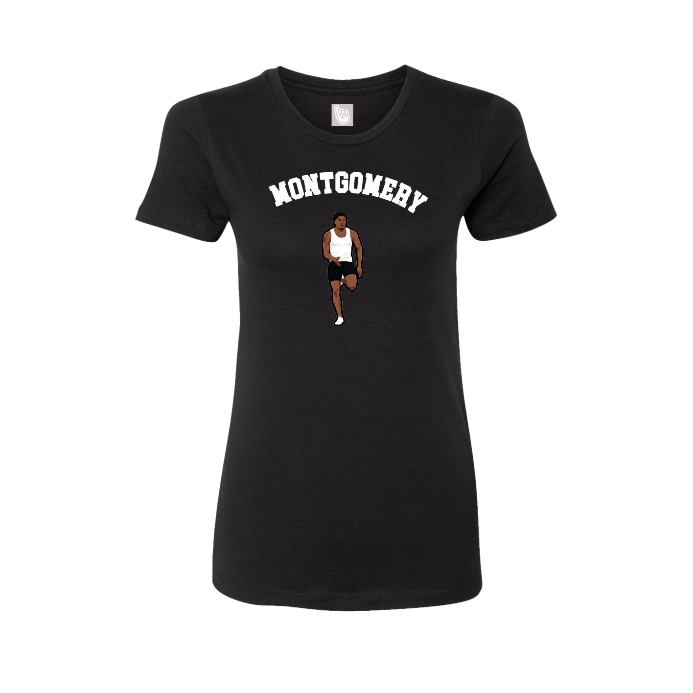 Fitted Women's Tee — Shirsey Arch in Black