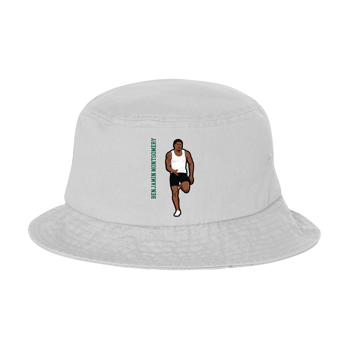 Bucket Cap — Name Vertical in White