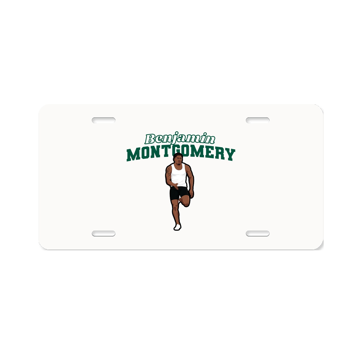 License Plate — Name Arch in Classic