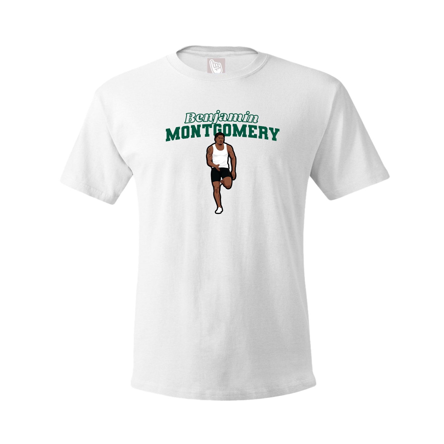 Youth Tee — Name Arch in White