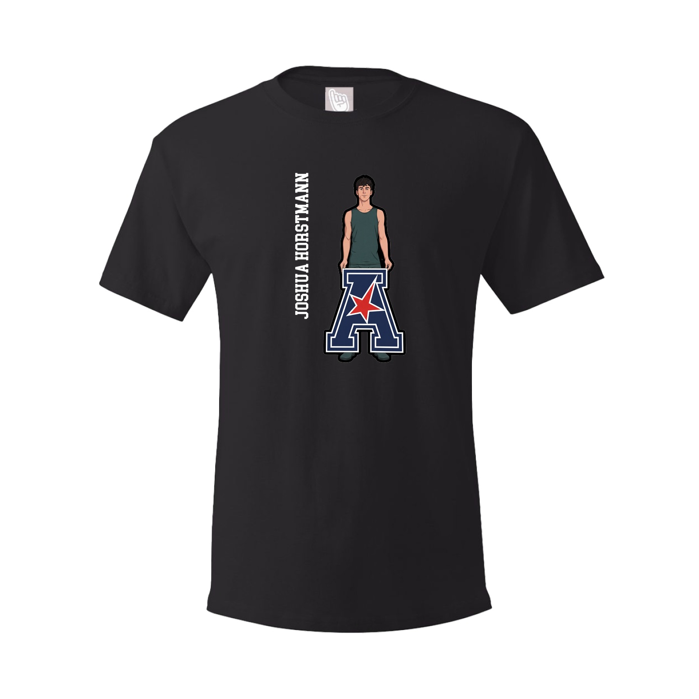 Tee — Name Vertical in Black