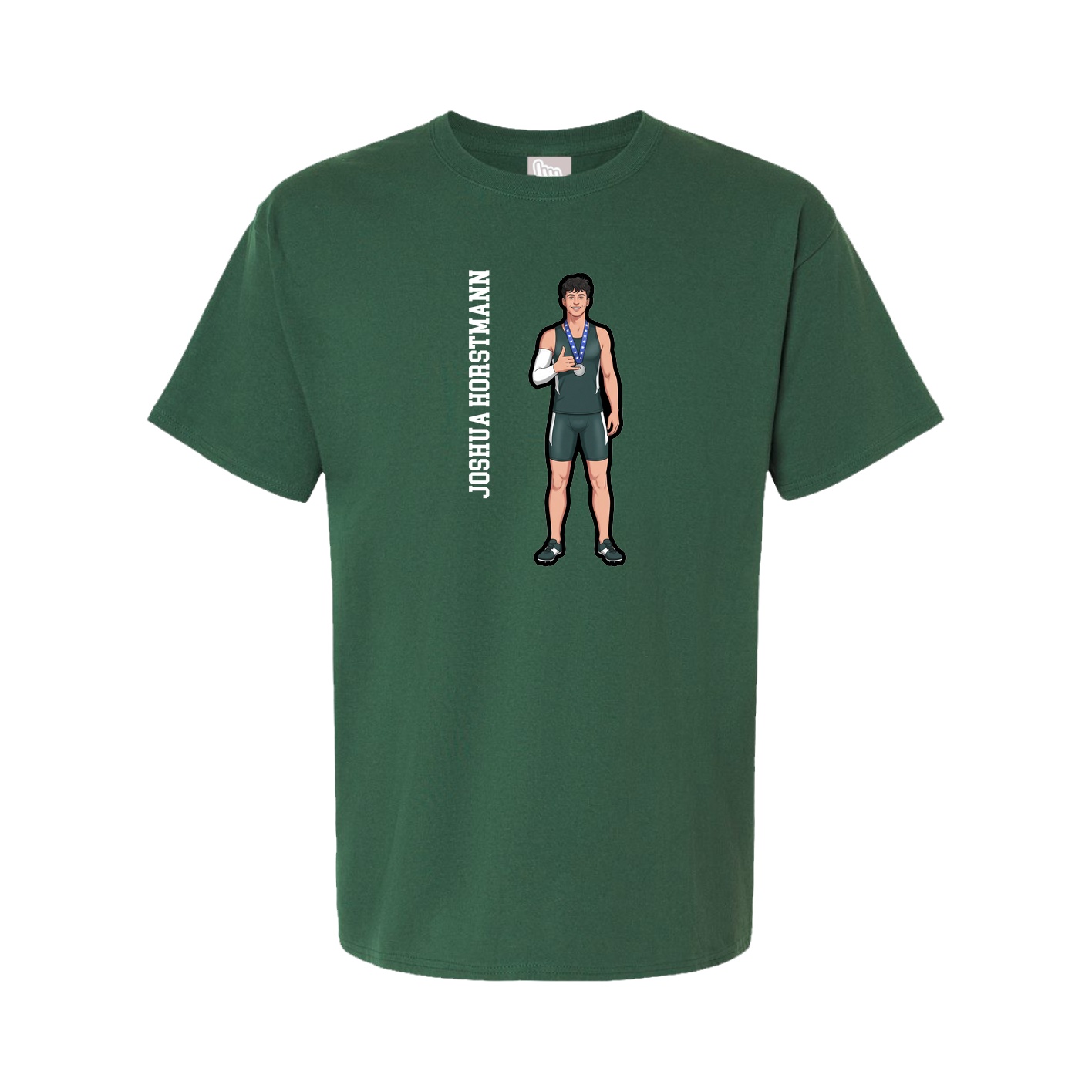 Tee — Name Vertical in Green