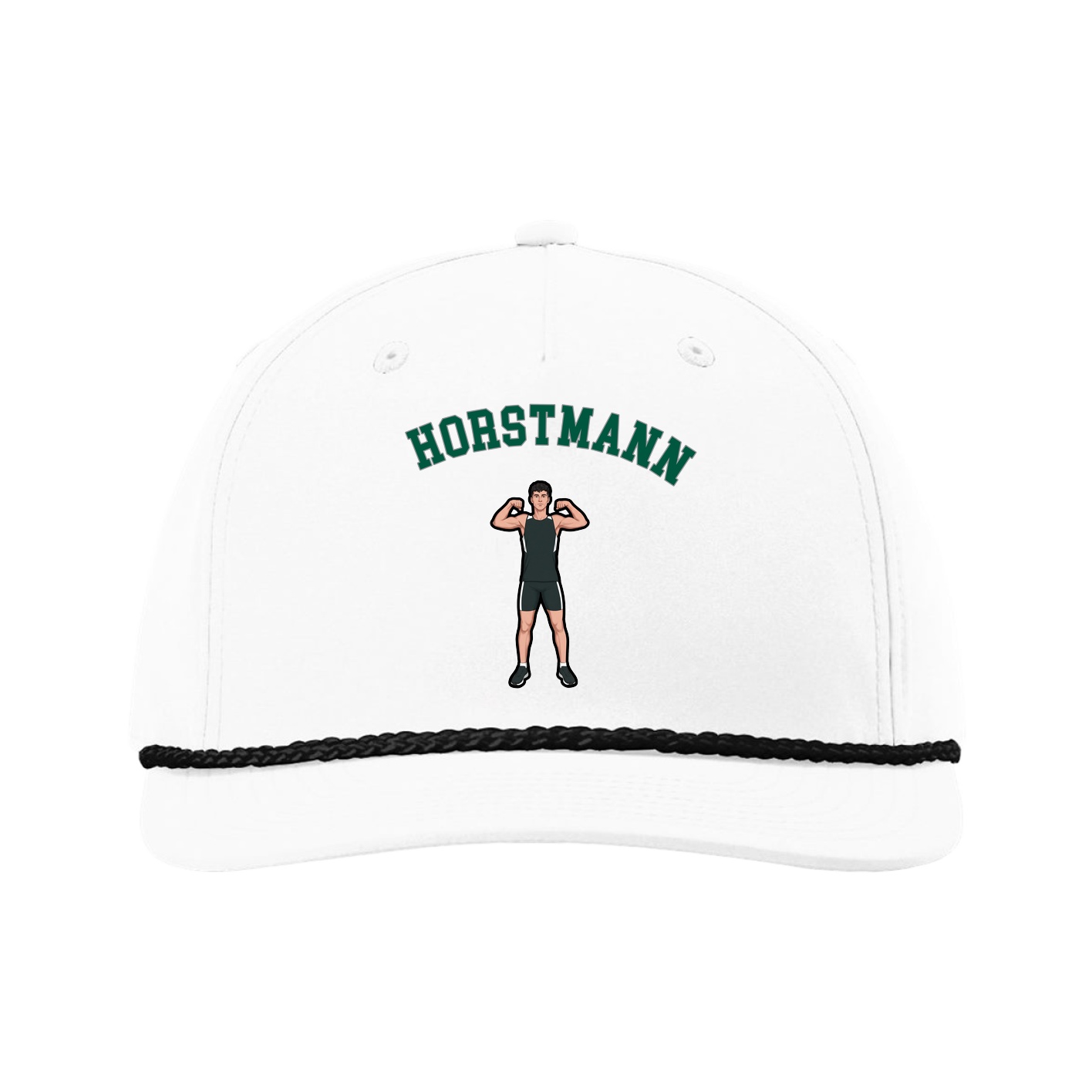 Five-Panel Classic Rope Cap — Shirsey Arch in White