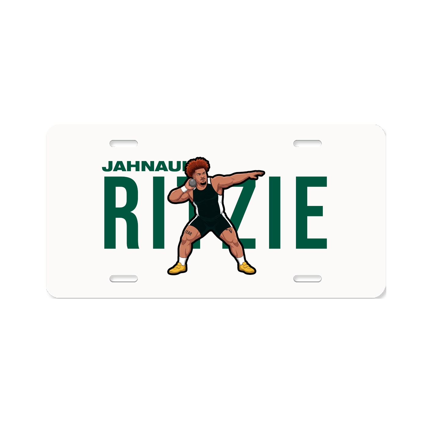 License Plate — Player Name in Classic
