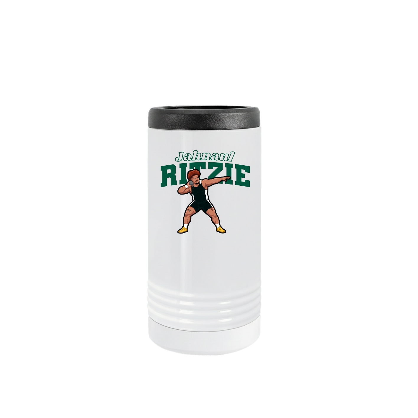 Slim Beverage Holder — Name Arch in White