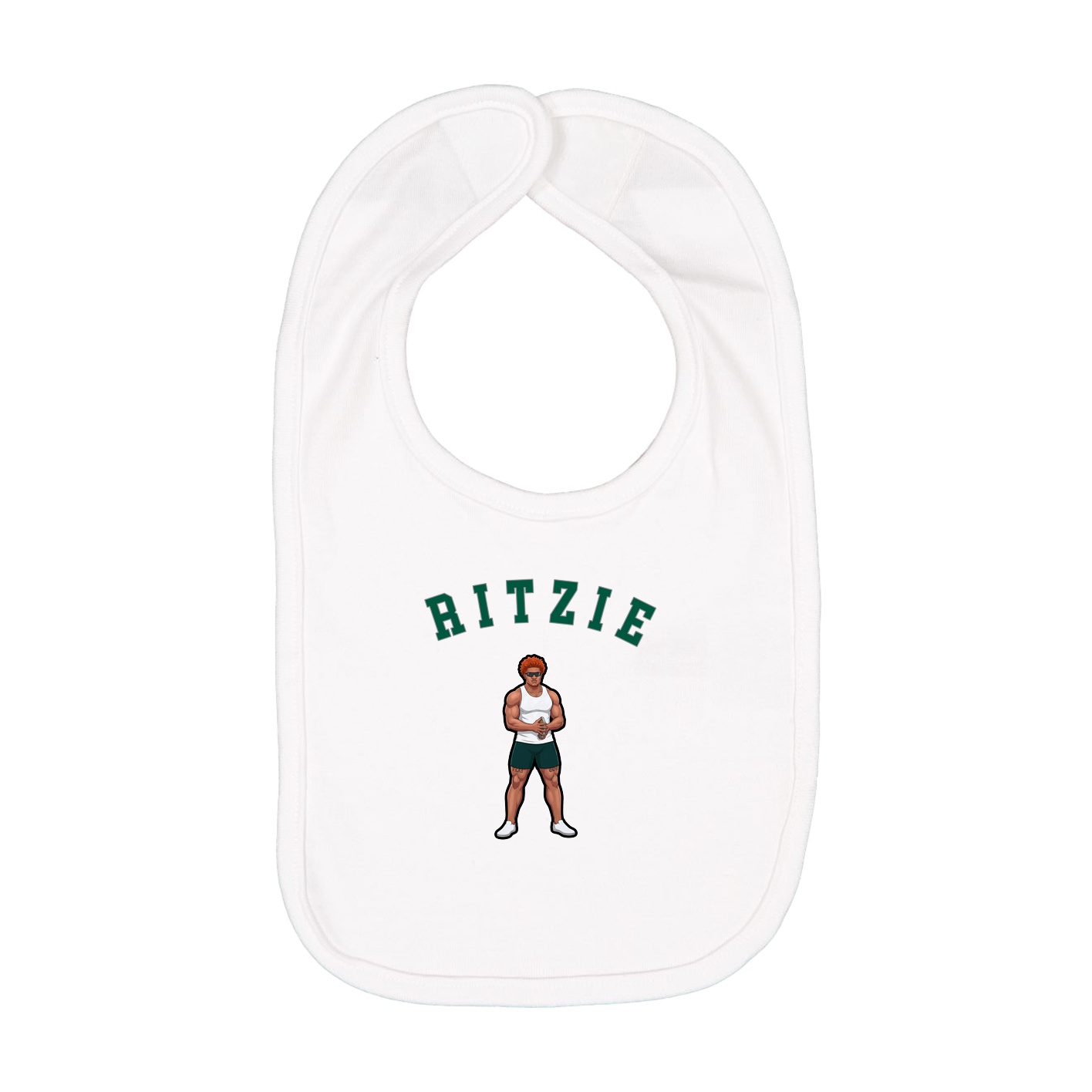 Infant Bib — Shirsey Arch in White