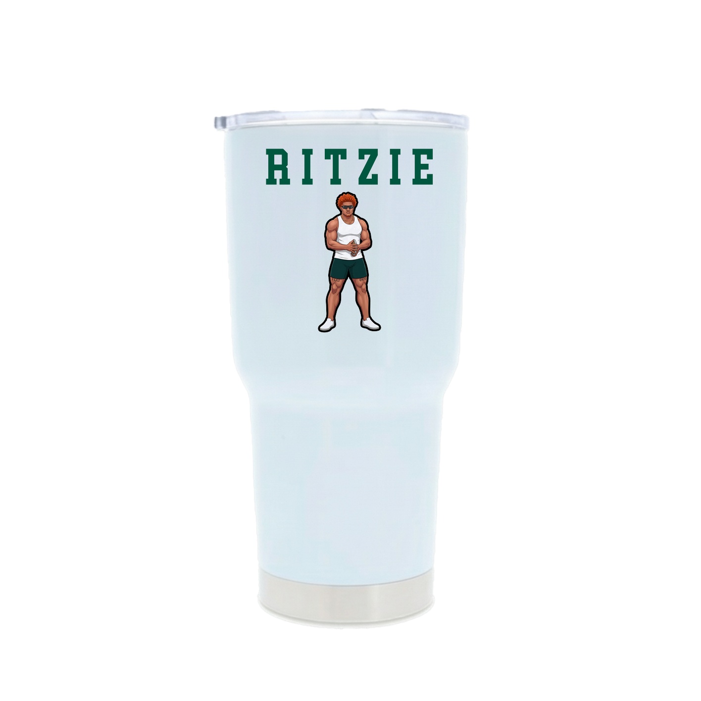 30oz Stainless Steel Tumbler — Shirsey in White