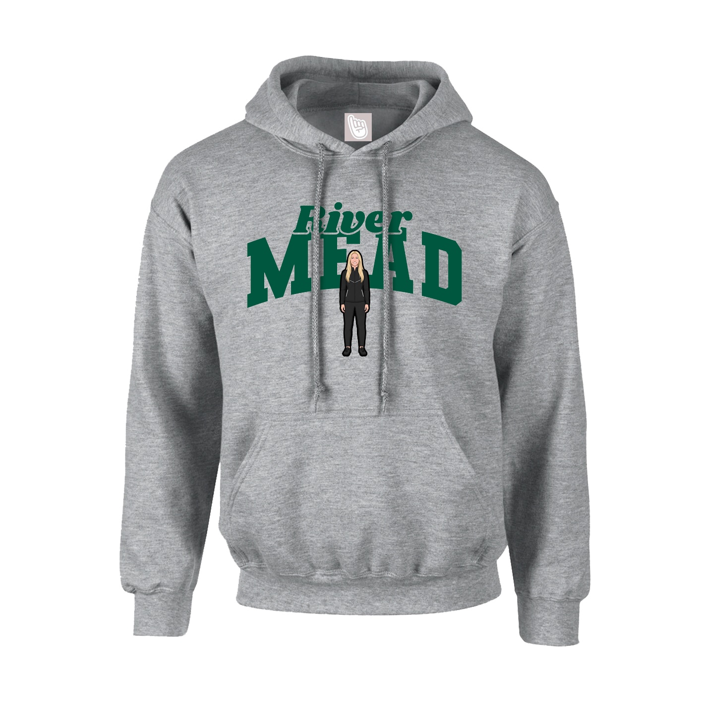 Youth Hoodie — Signature Arch in Grey