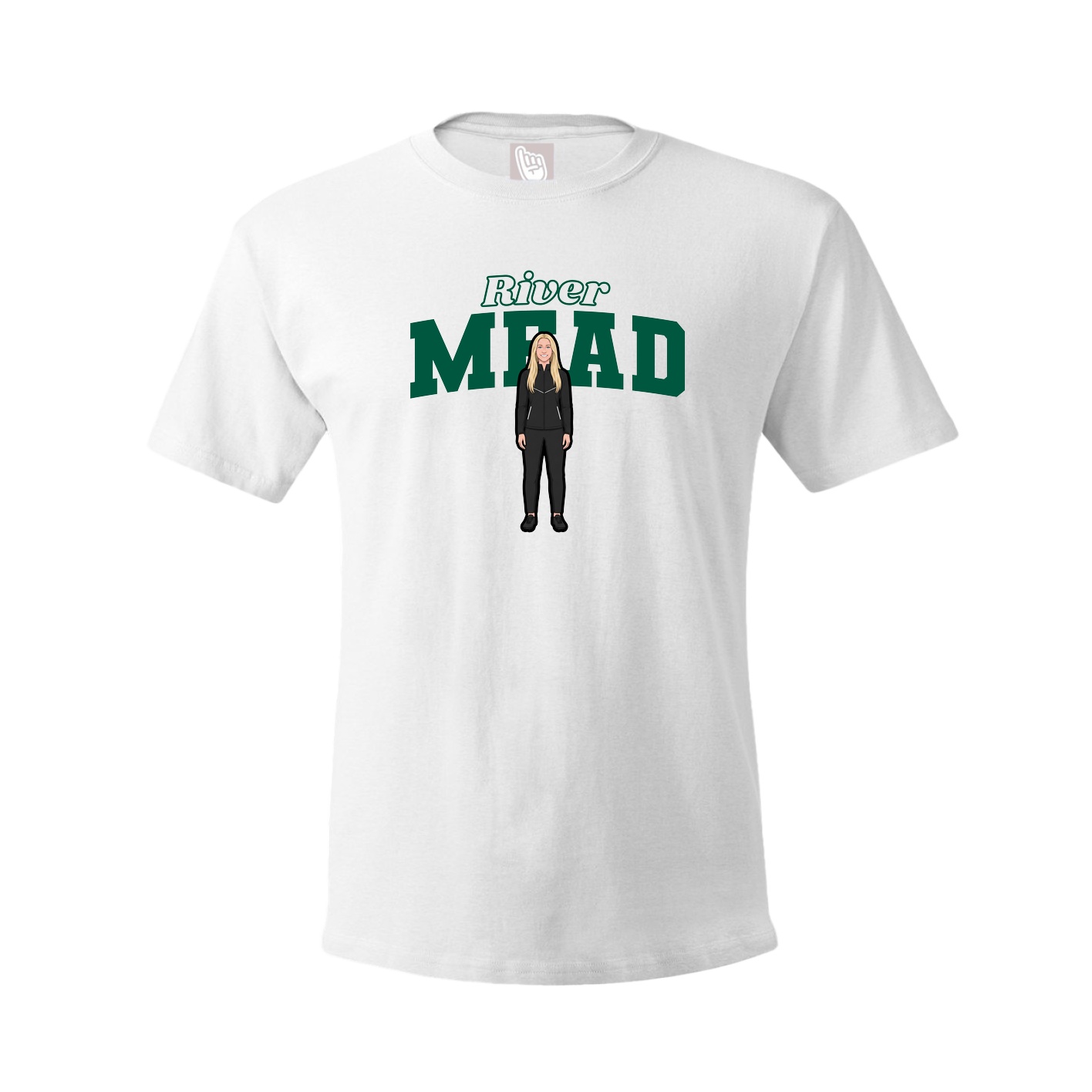 Youth Tee — Name Arch in White