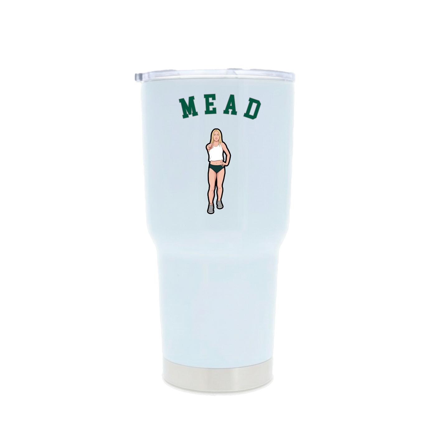30oz Stainless Steel Tumbler — Shirsey Arch in White
