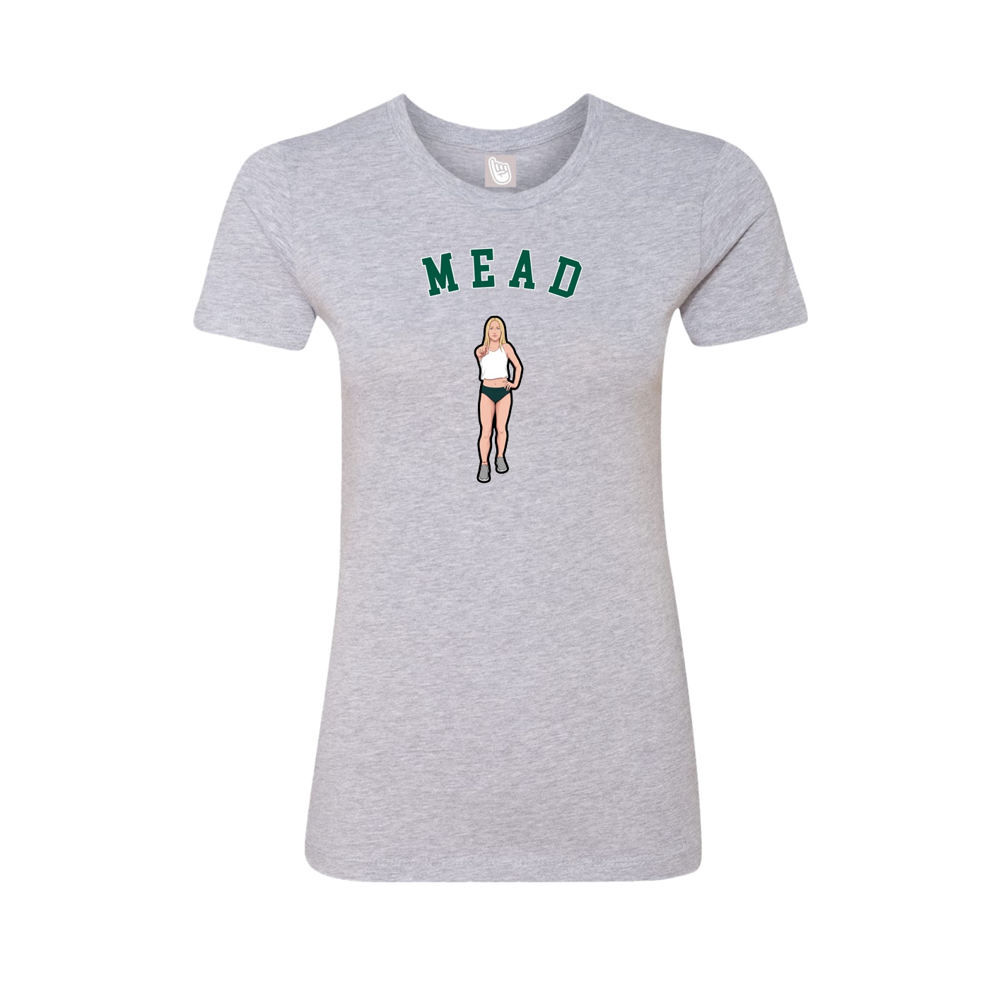 Fitted Women's Tee — Shirsey Arch in Grey