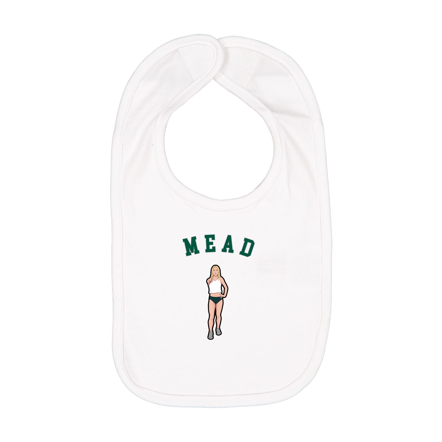 Infant Bib — Shirsey Arch in White
