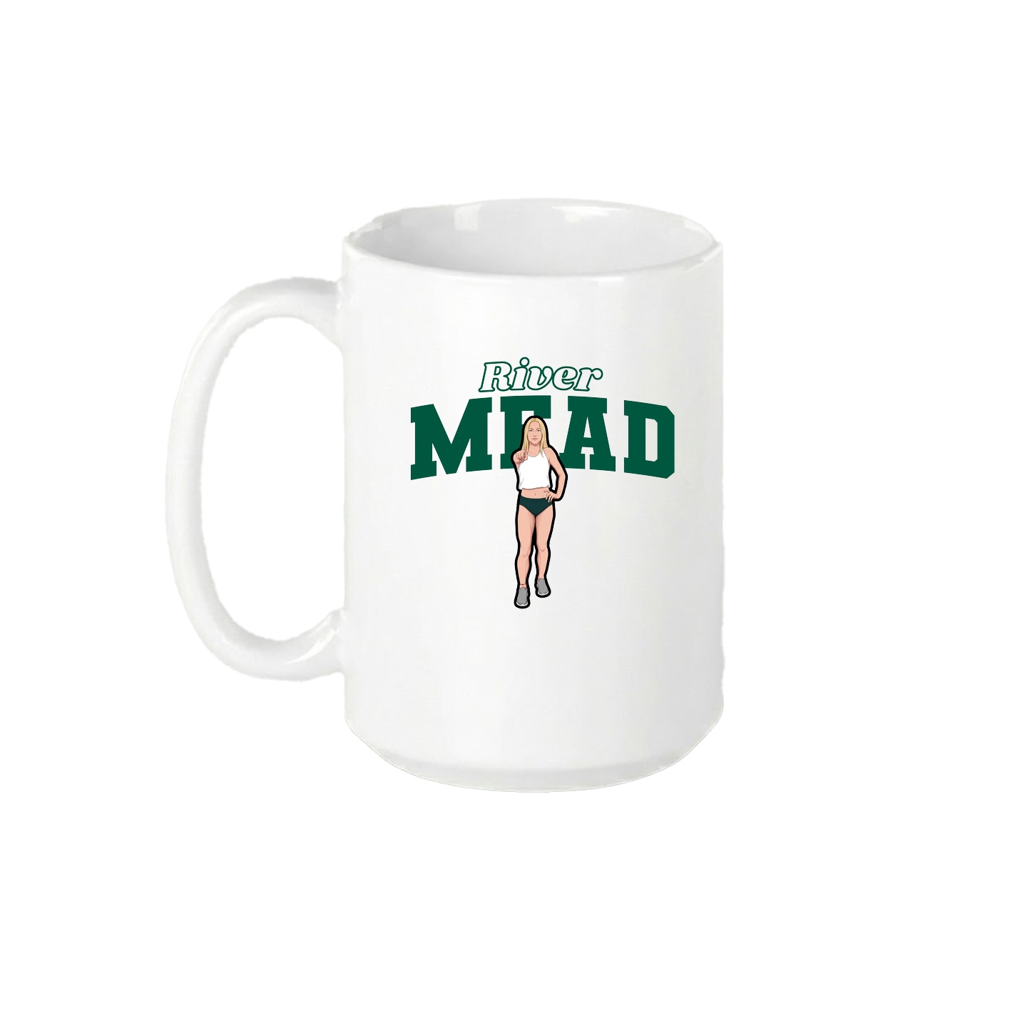 15oz Coffee Mug — Name Arch in White